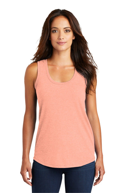 District ® Women's Perfect Tri® Racerback Tank. DM138L [Heathered Dusty Peach] - DFW Impression