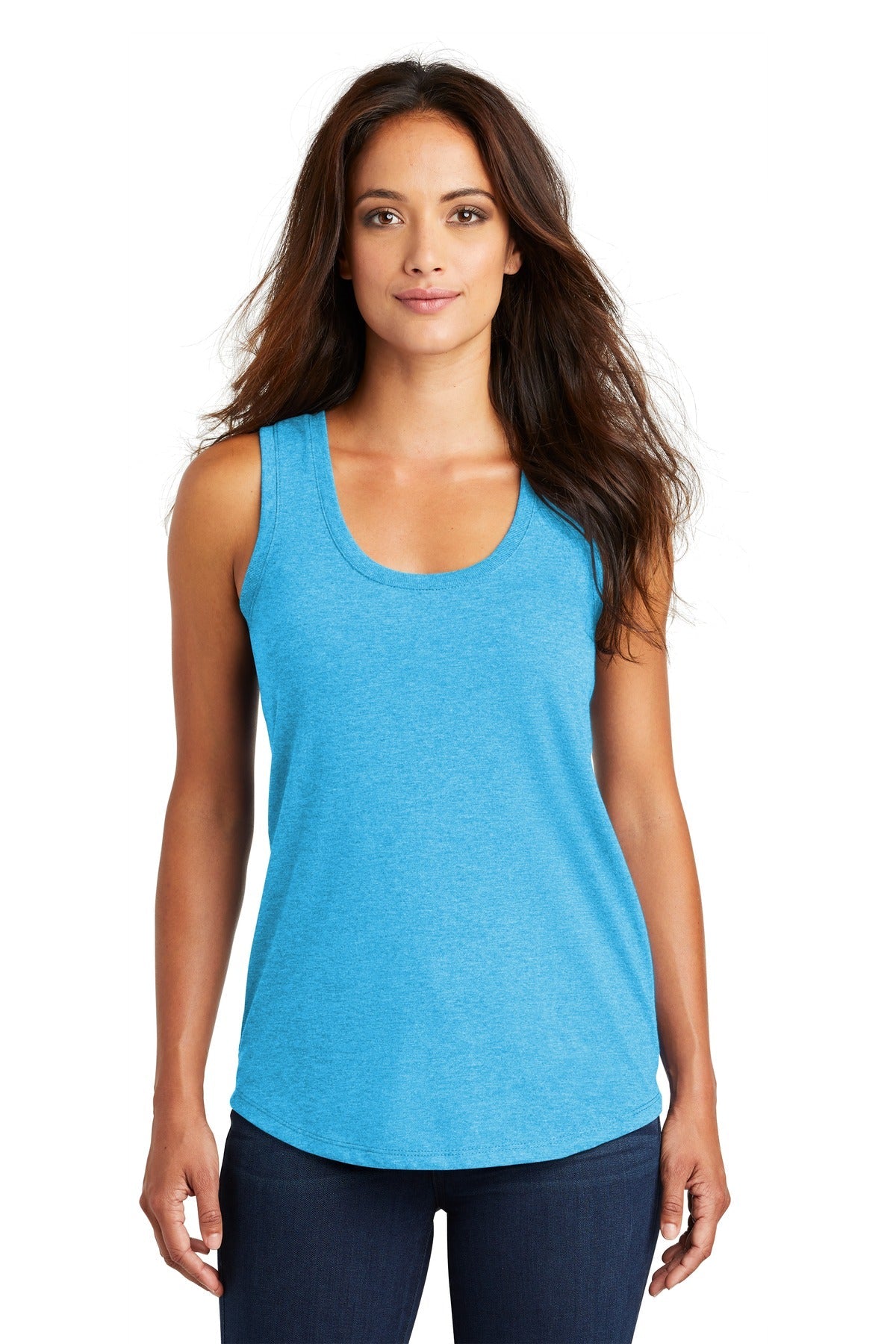 District ® Women's Perfect Tri® Racerback Tank. DM138L [Turquoise Frost] - DFW Impression