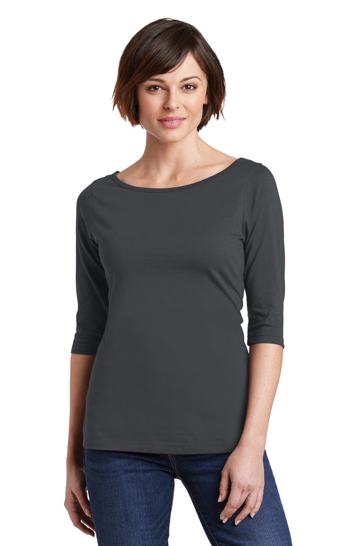 District® Women's Perfect Weight® 3/4-Sleeve Tee. DM107L - DFW Impression