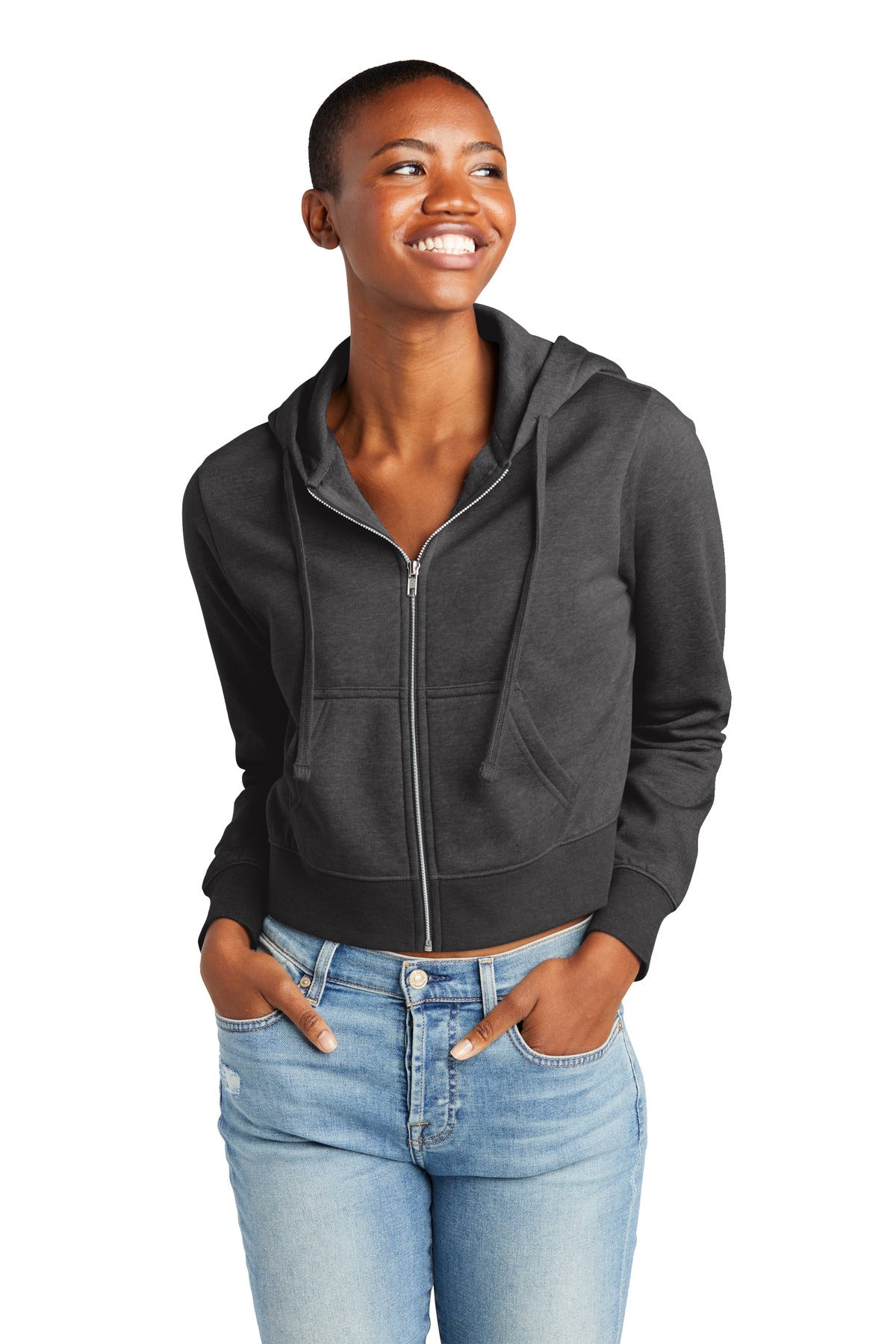 District® Women's V.I.T.™ Fleece Full-Zip Hoodie DT6103 - DFW Impression