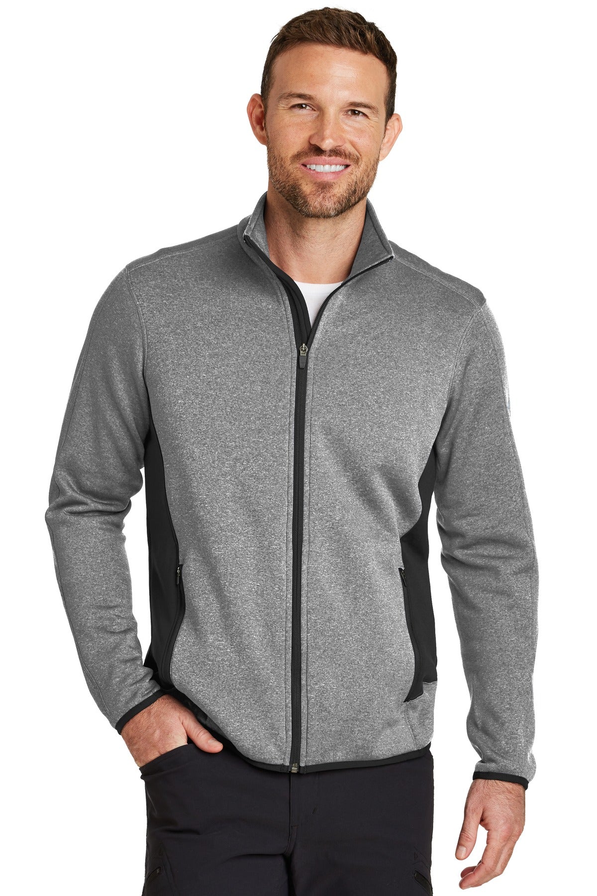 Eddie Bauer® Full-Zip Heather Stretch Fleece Jacket. EB238 - DFW Impression