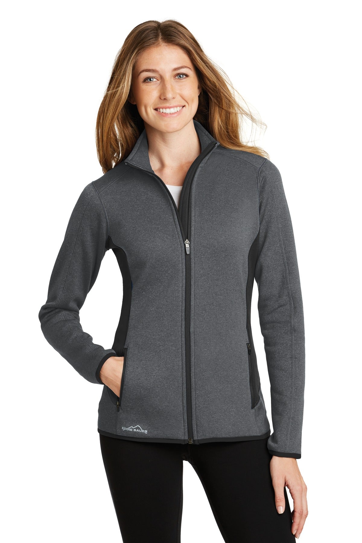 Eddie Bauer® Ladies Full-Zip Heather Stretch Fleece Jacket. EB239 - DFW Impression
