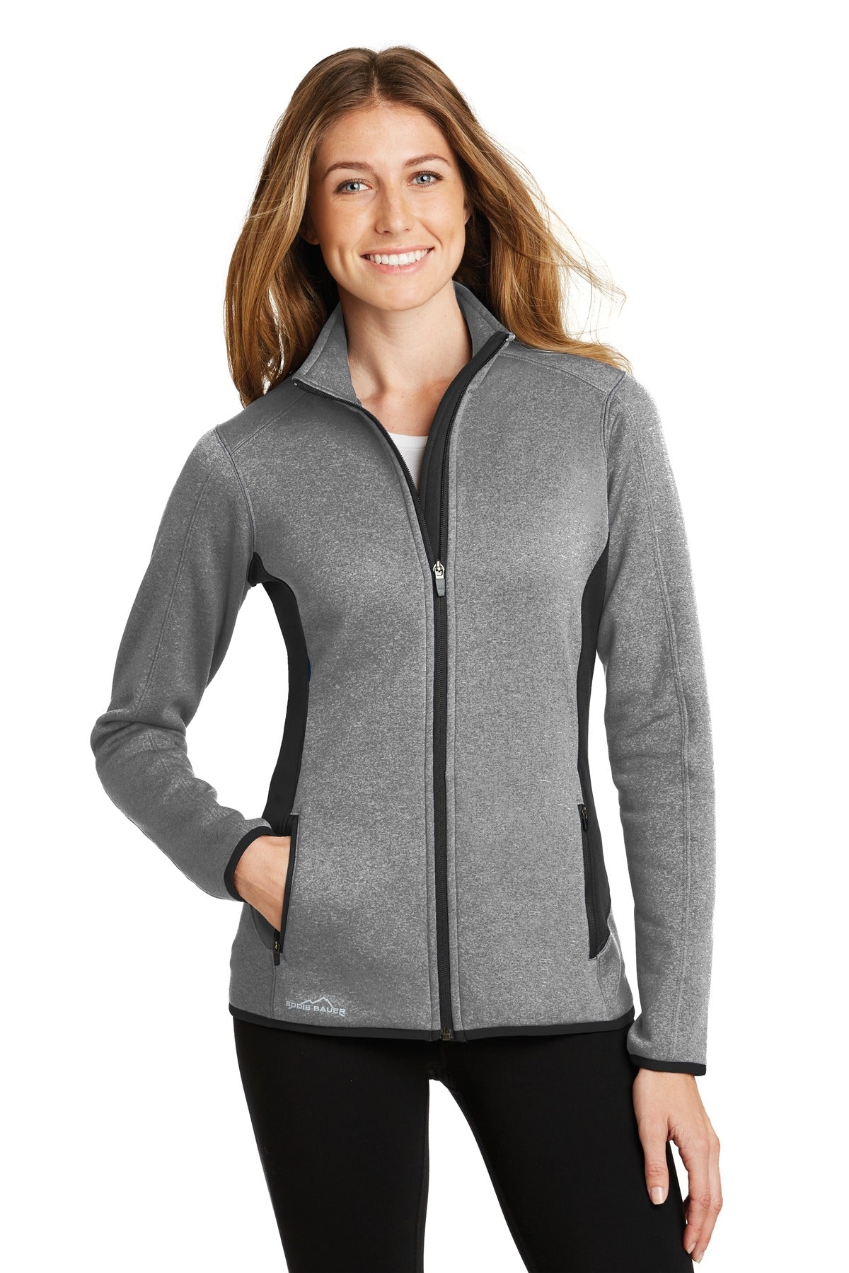 Eddie Bauer® Ladies Full-Zip Heather Stretch Fleece Jacket. EB239 - DFW Impression