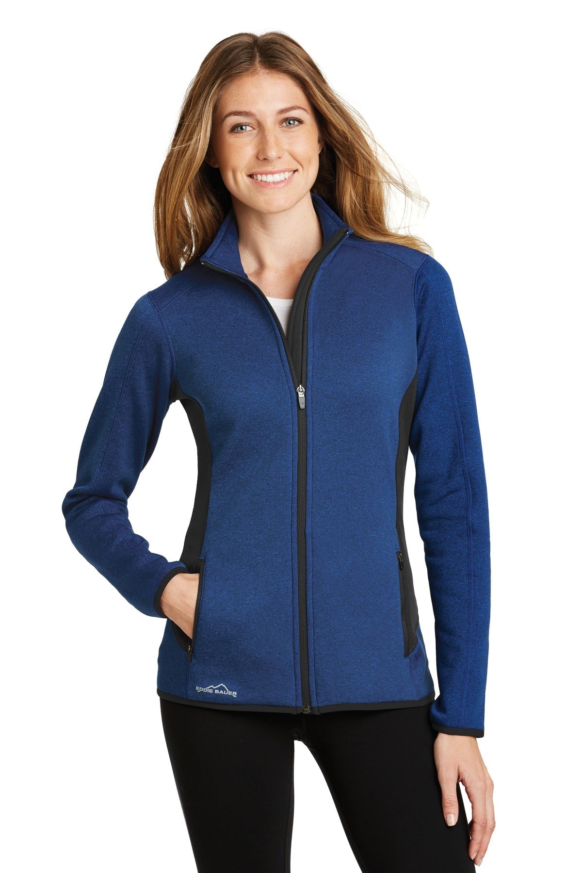 Eddie Bauer® Ladies Full-Zip Heather Stretch Fleece Jacket. EB239 - DFW Impression