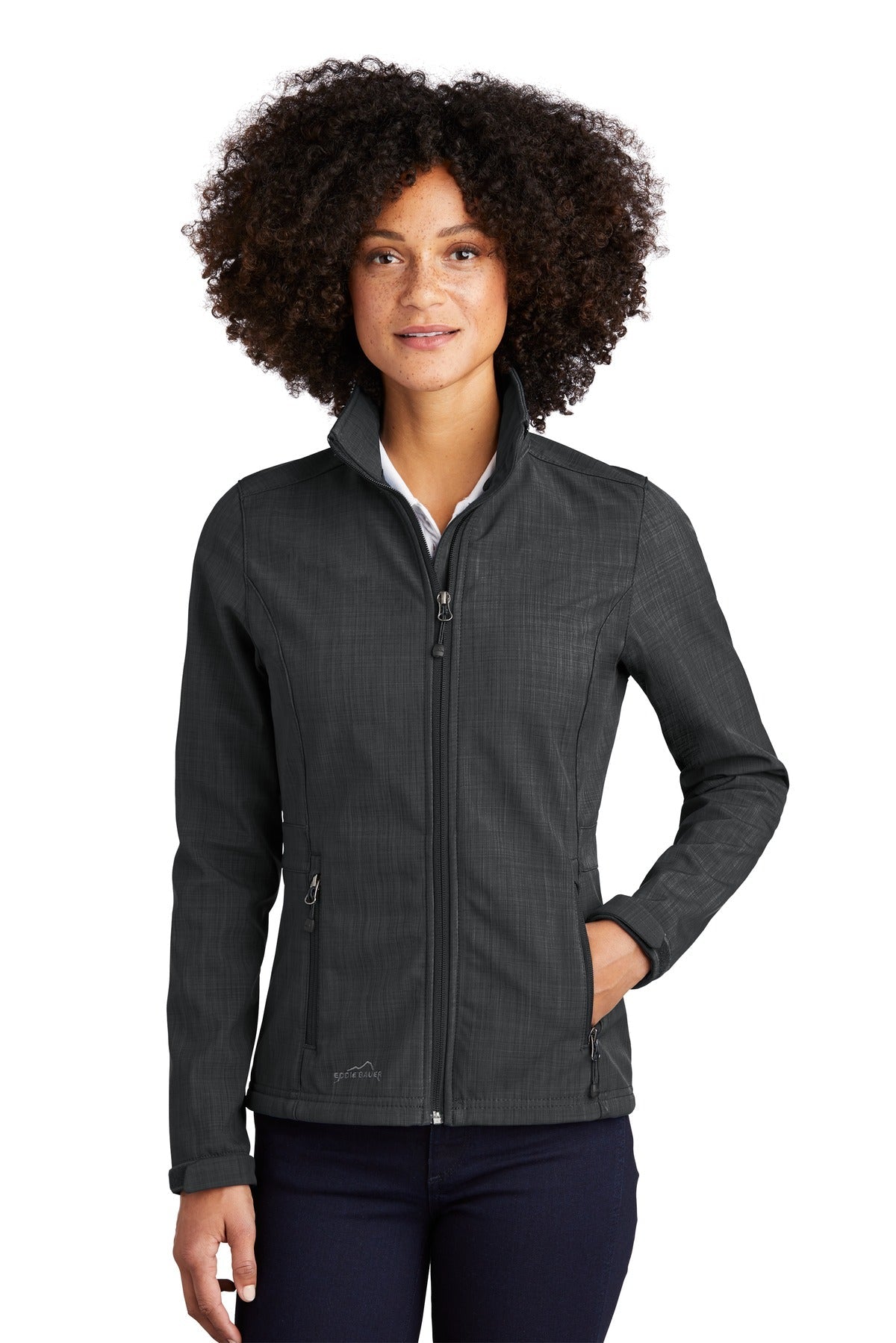 Eddie Bauer® Ladies Shaded Crosshatch Soft Shell Jacket. EB533 - DFW Impression