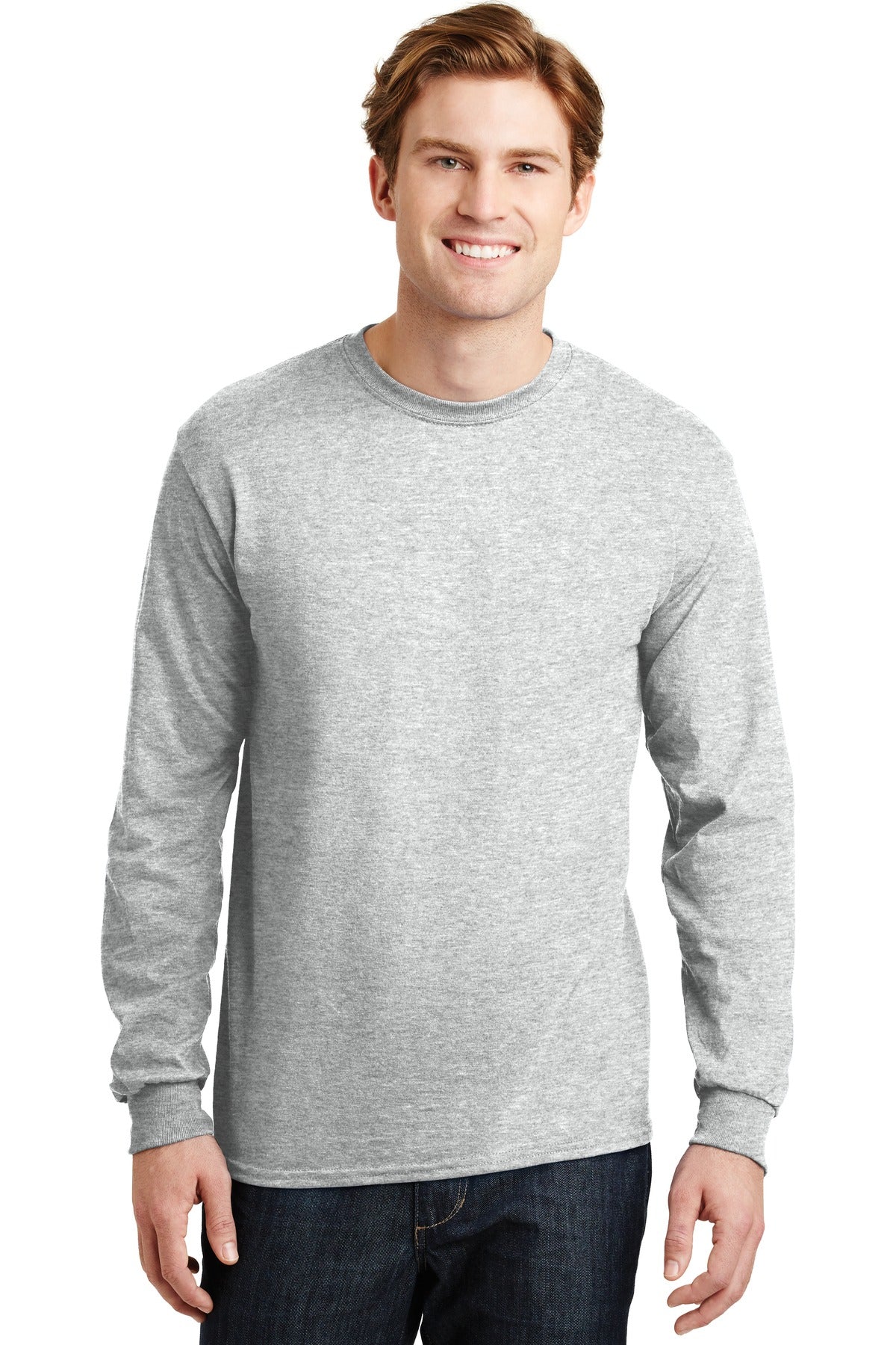 Gildan® - DryBlend® 50 Cotton/50 Poly Long Sleeve T-Shirt. 8400 [Ash Grey] - DFW Impression