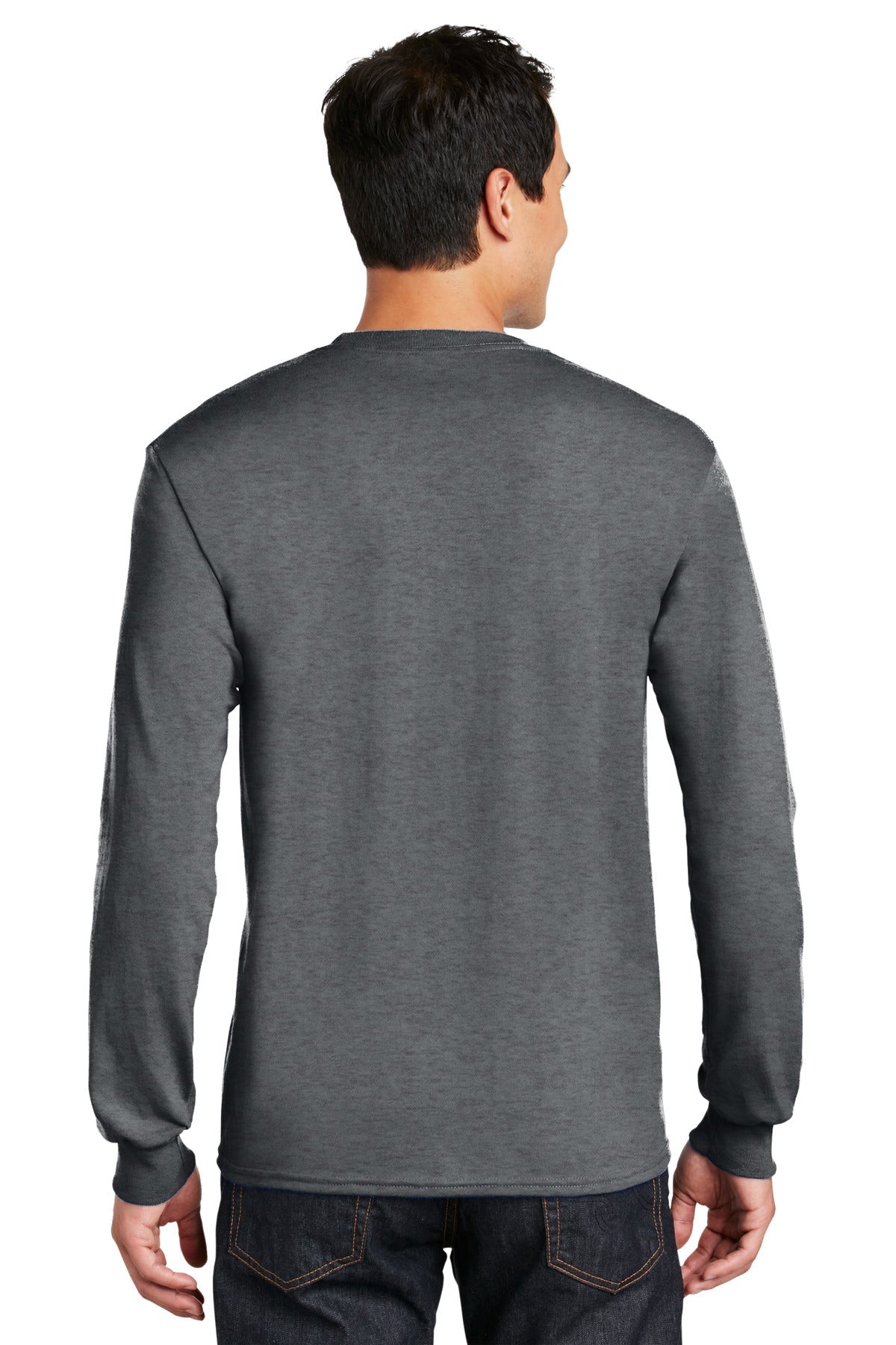 Gildan® - DryBlend® 50 Cotton/50 Poly Long Sleeve T-Shirt. 8400 [Dark Heather] - DFW Impression