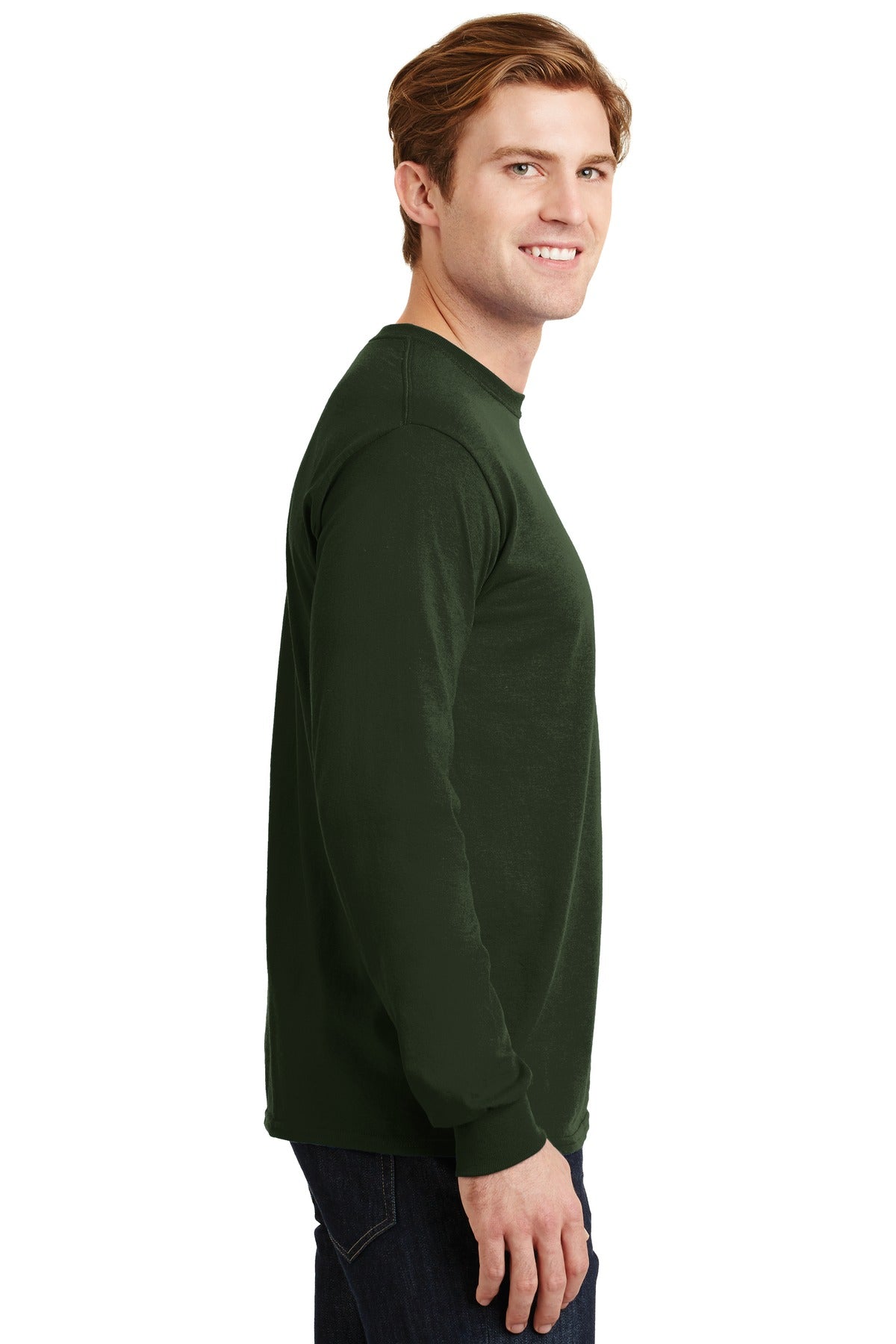 Gildan® - DryBlend® 50 Cotton/50 Poly Long Sleeve T-Shirt. 8400 [Forest Green] - DFW Impression