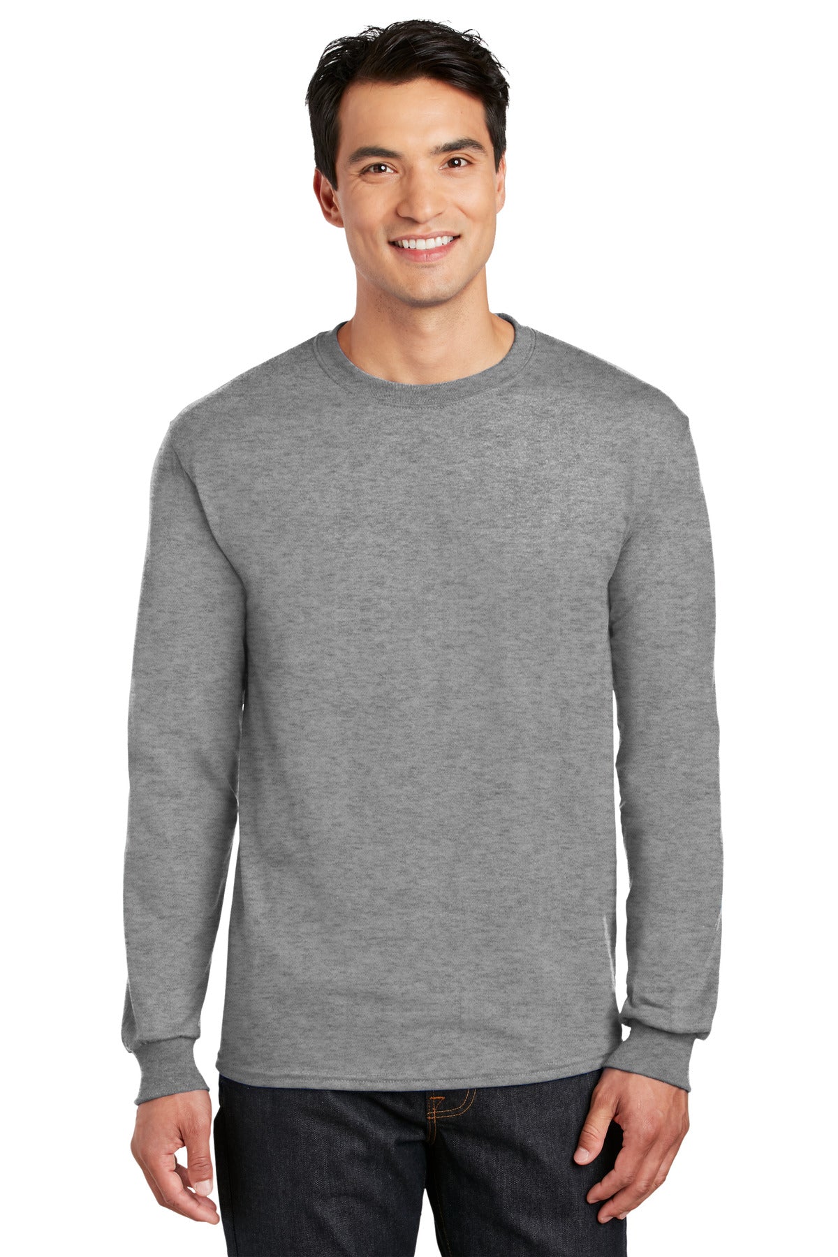 Gildan® - DryBlend® 50 Cotton/50 Poly Long Sleeve T-Shirt. 8400 [Graphite Heather] - DFW Impression