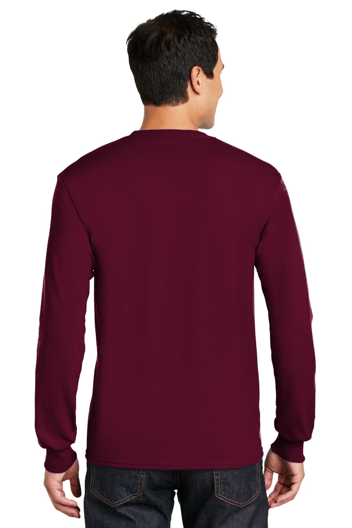 Gildan® - DryBlend® 50 Cotton/50 Poly Long Sleeve T-Shirt. 8400 [Maroon] - DFW Impression