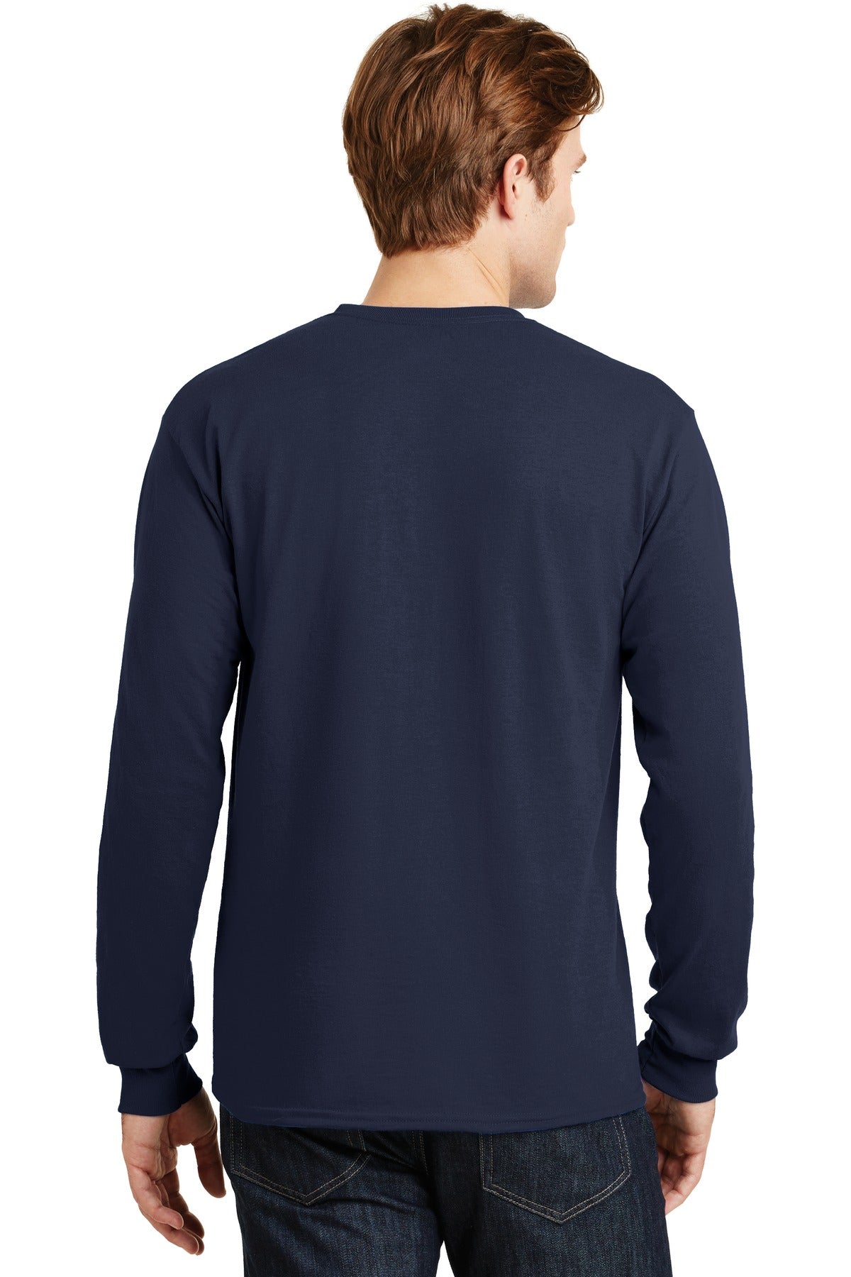 Gildan® - DryBlend® 50 Cotton/50 Poly Long Sleeve T-Shirt. 8400 [Navy] - DFW Impression