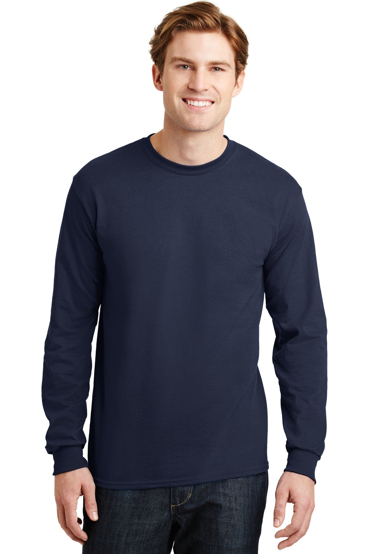 Gildan® - DryBlend® 50 Cotton/50 Poly Long Sleeve T-Shirt. 8400 [Navy] - DFW Impression