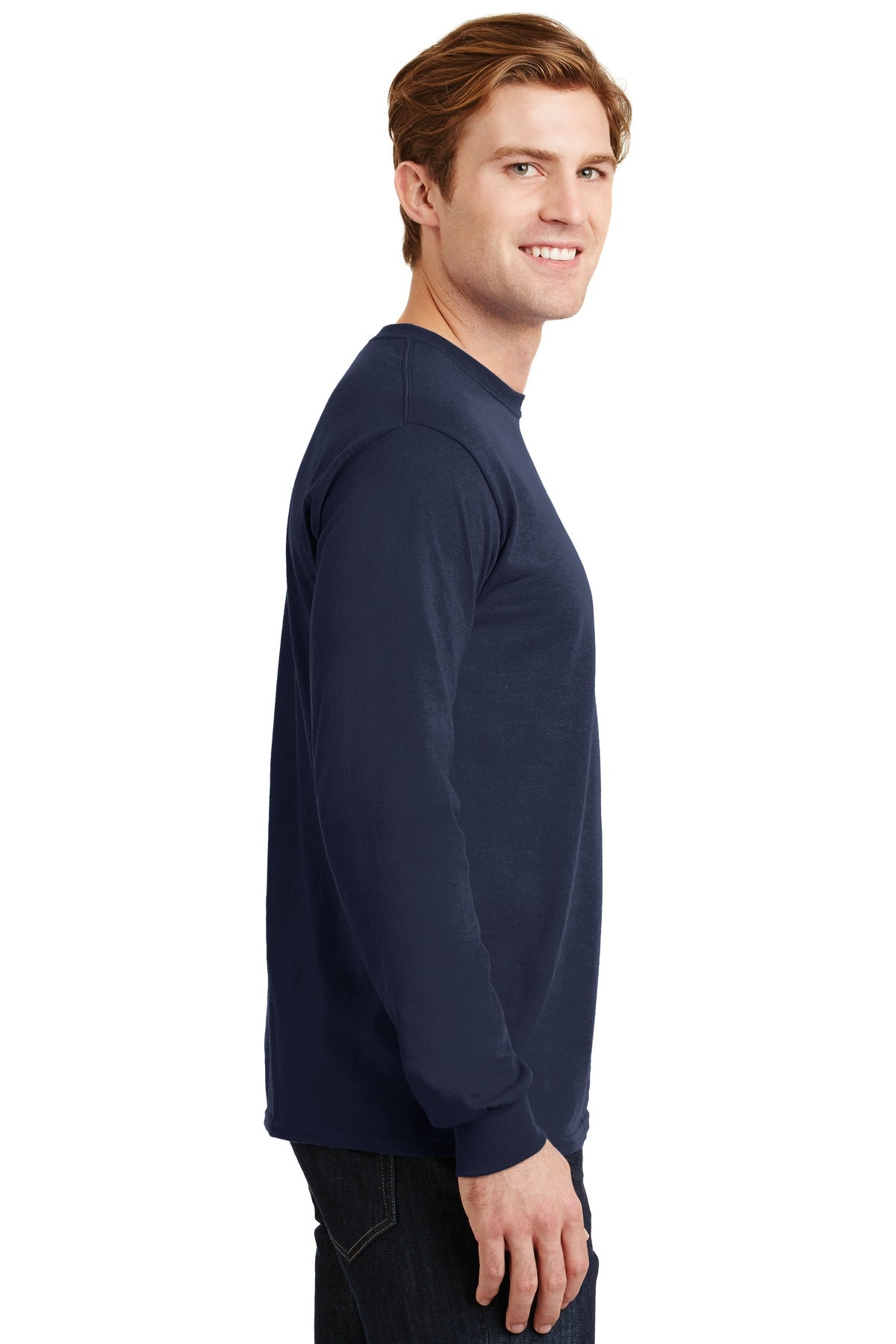 Gildan® - DryBlend® 50 Cotton/50 Poly Long Sleeve T-Shirt. 8400 [Navy] - DFW Impression