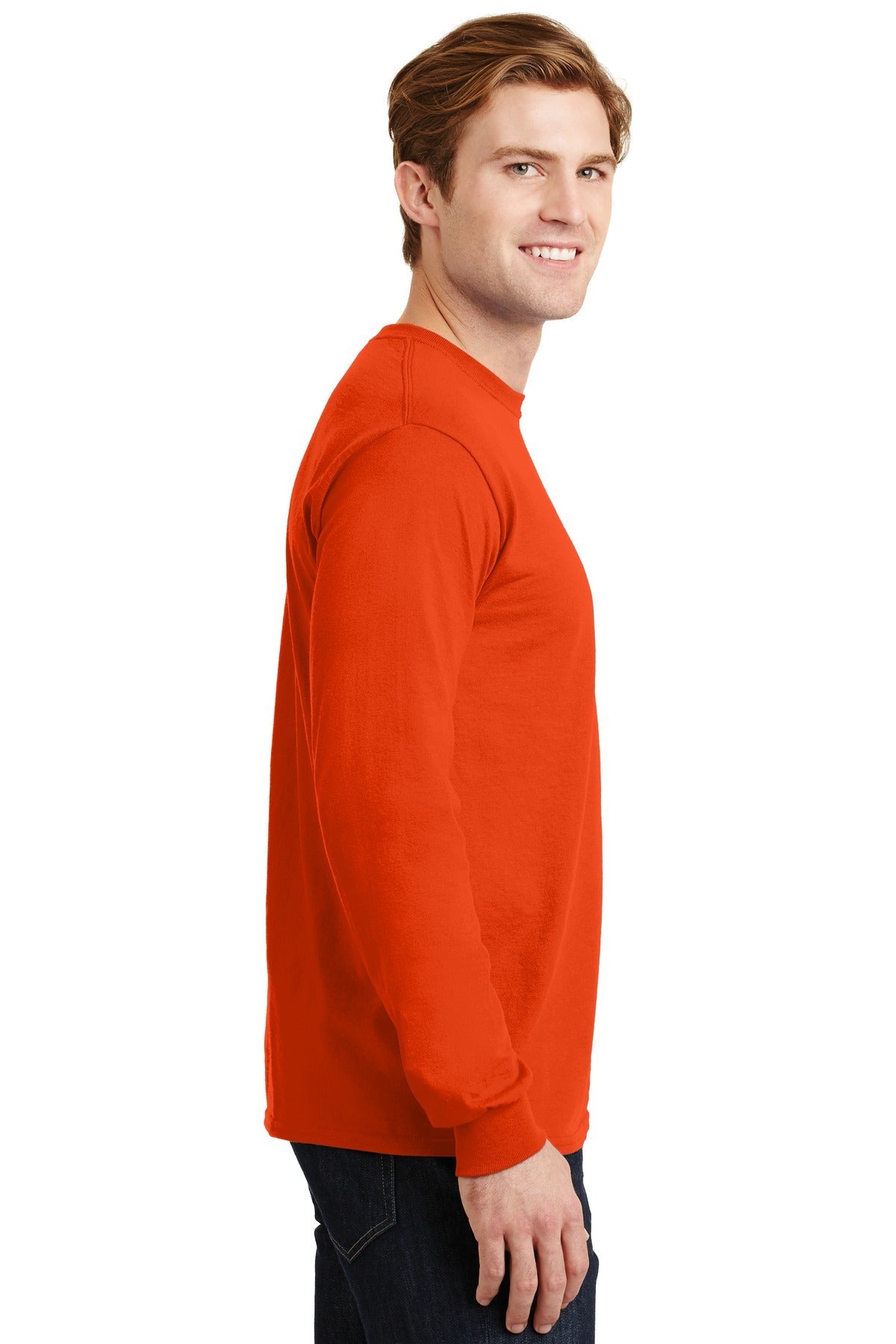 Gildan® - DryBlend® 50 Cotton/50 Poly Long Sleeve T-Shirt. 8400 [Orange] - DFW Impression