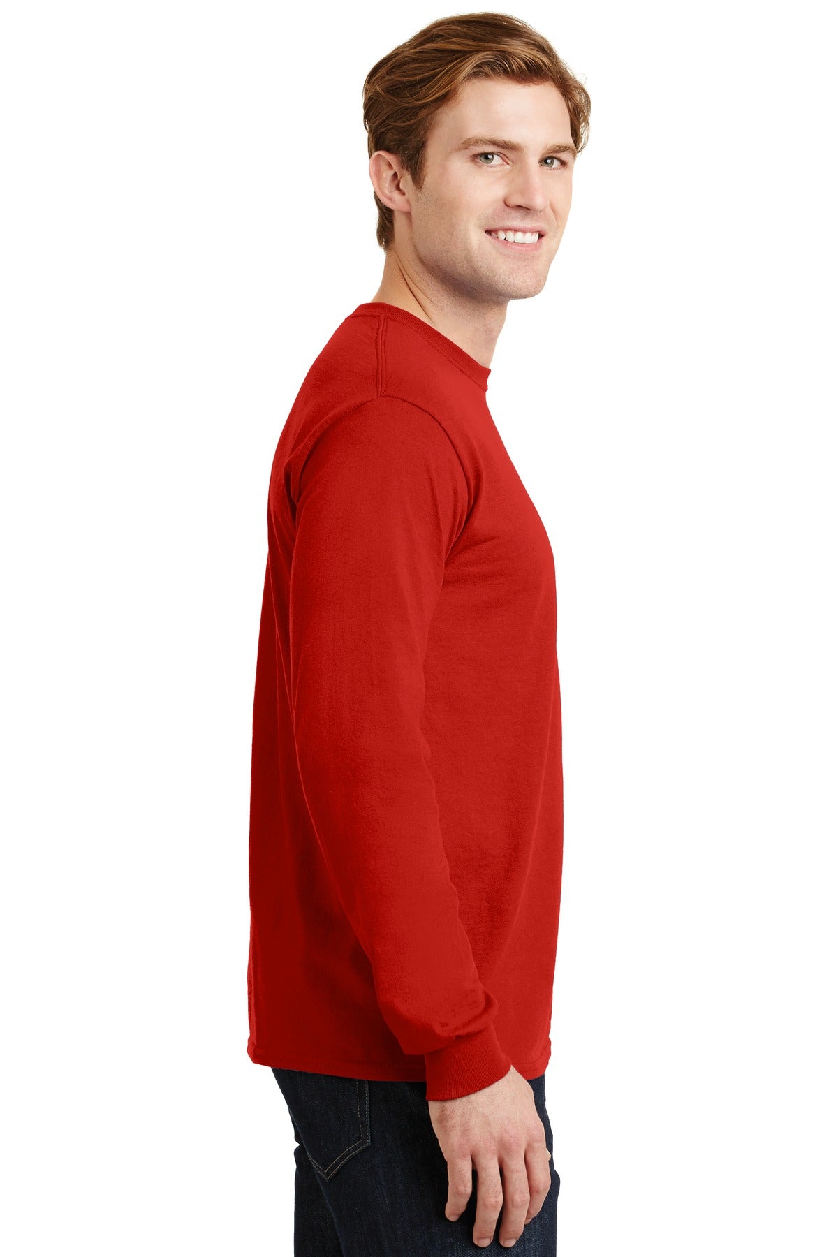 Gildan® - DryBlend® 50 Cotton/50 Poly Long Sleeve T-Shirt. 8400 [Red] - DFW Impression