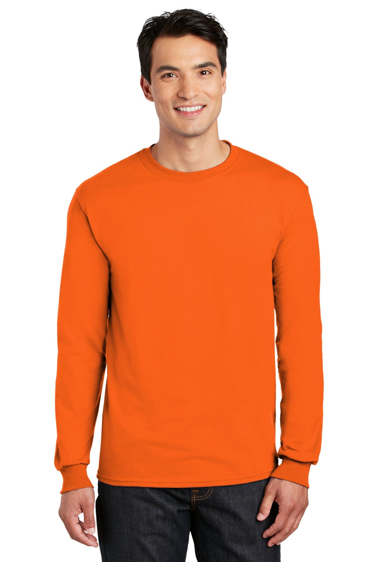 Gildan® - DryBlend® 50 Cotton/50 Poly Long Sleeve T-Shirt. 8400 [S. Orange] - DFW Impression