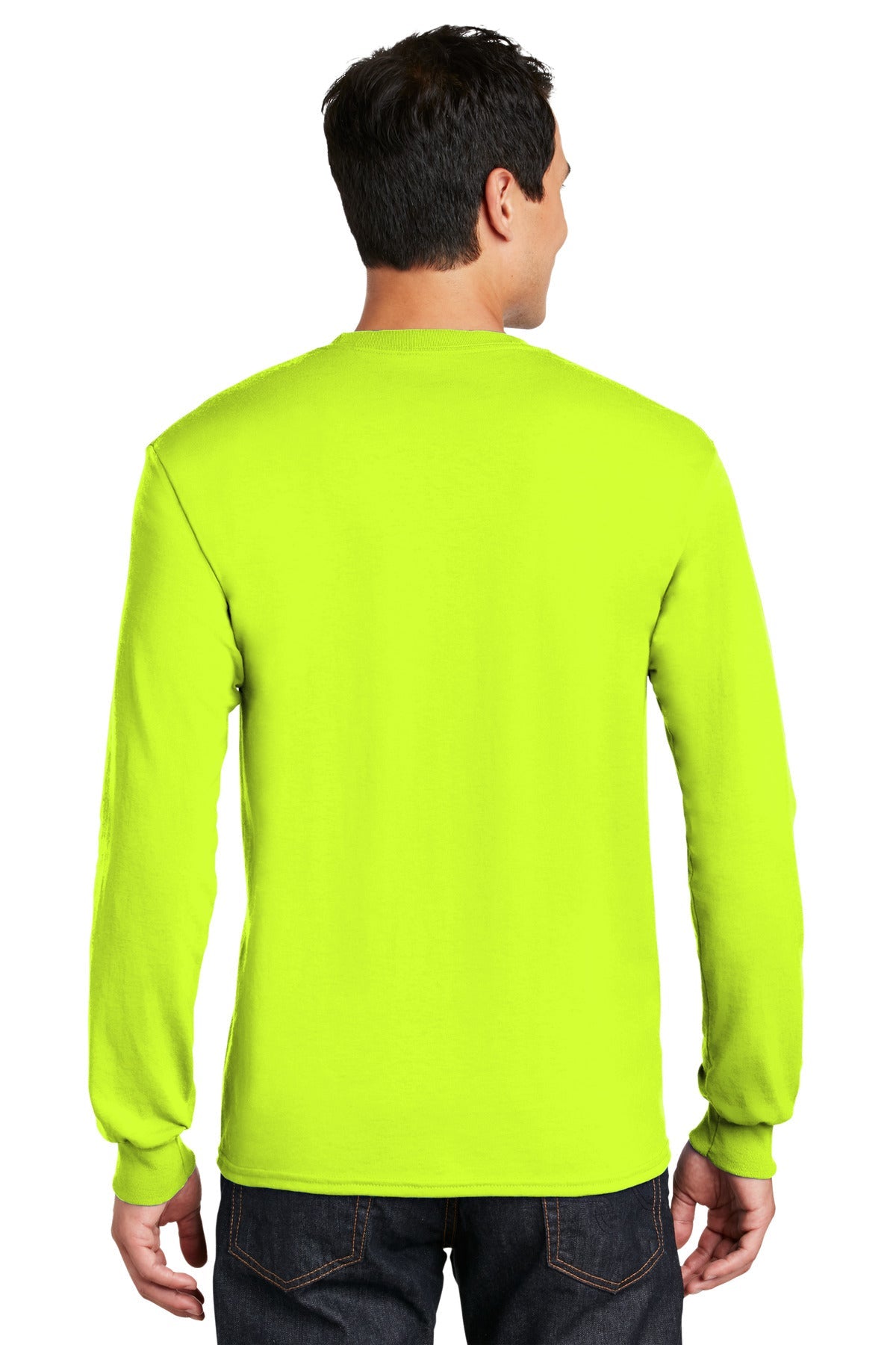 Gildan® - DryBlend® 50 Cotton/50 Poly Long Sleeve T-Shirt. 8400 [Safety Green] - DFW Impression