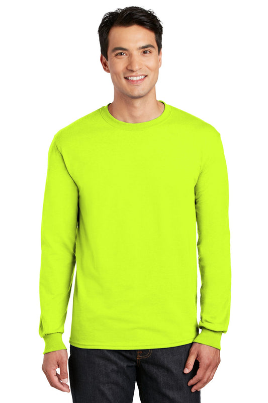 Gildan® - DryBlend® 50 Cotton/50 Poly Long Sleeve T-Shirt. 8400 [Safety Green] - DFW Impression