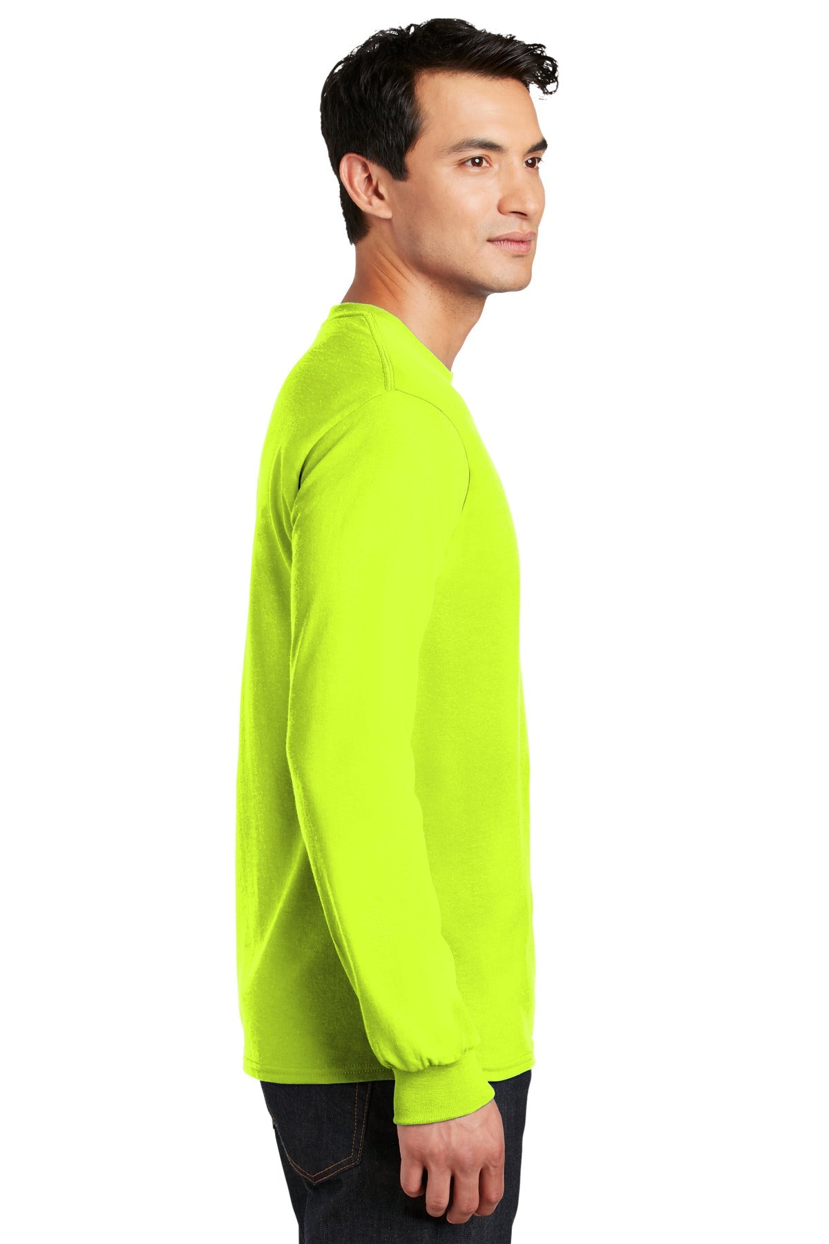 Gildan® - DryBlend® 50 Cotton/50 Poly Long Sleeve T-Shirt. 8400 [Safety Green] - DFW Impression