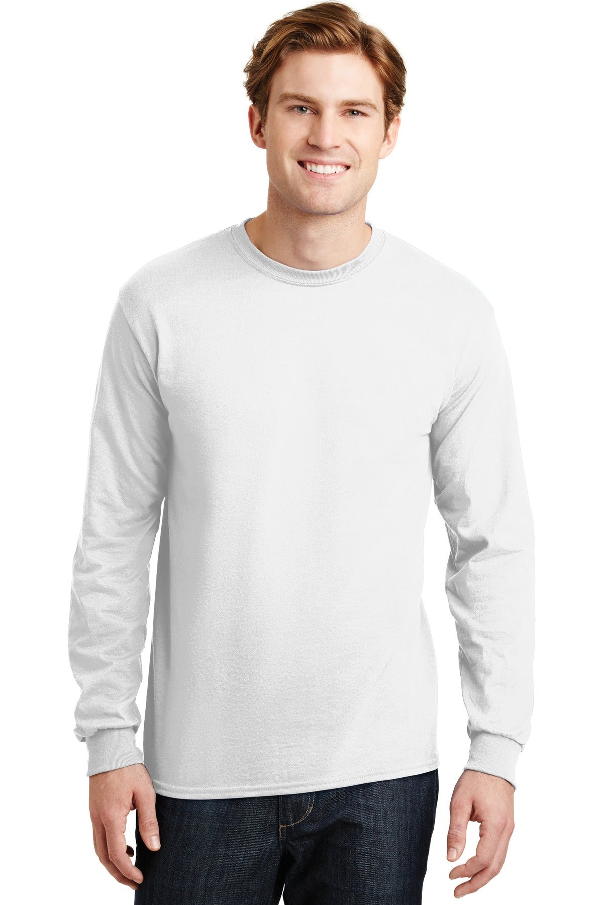 Gildan® - DryBlend® 50 Cotton/50 Poly Long Sleeve T-Shirt. 8400 [White] - DFW Impression