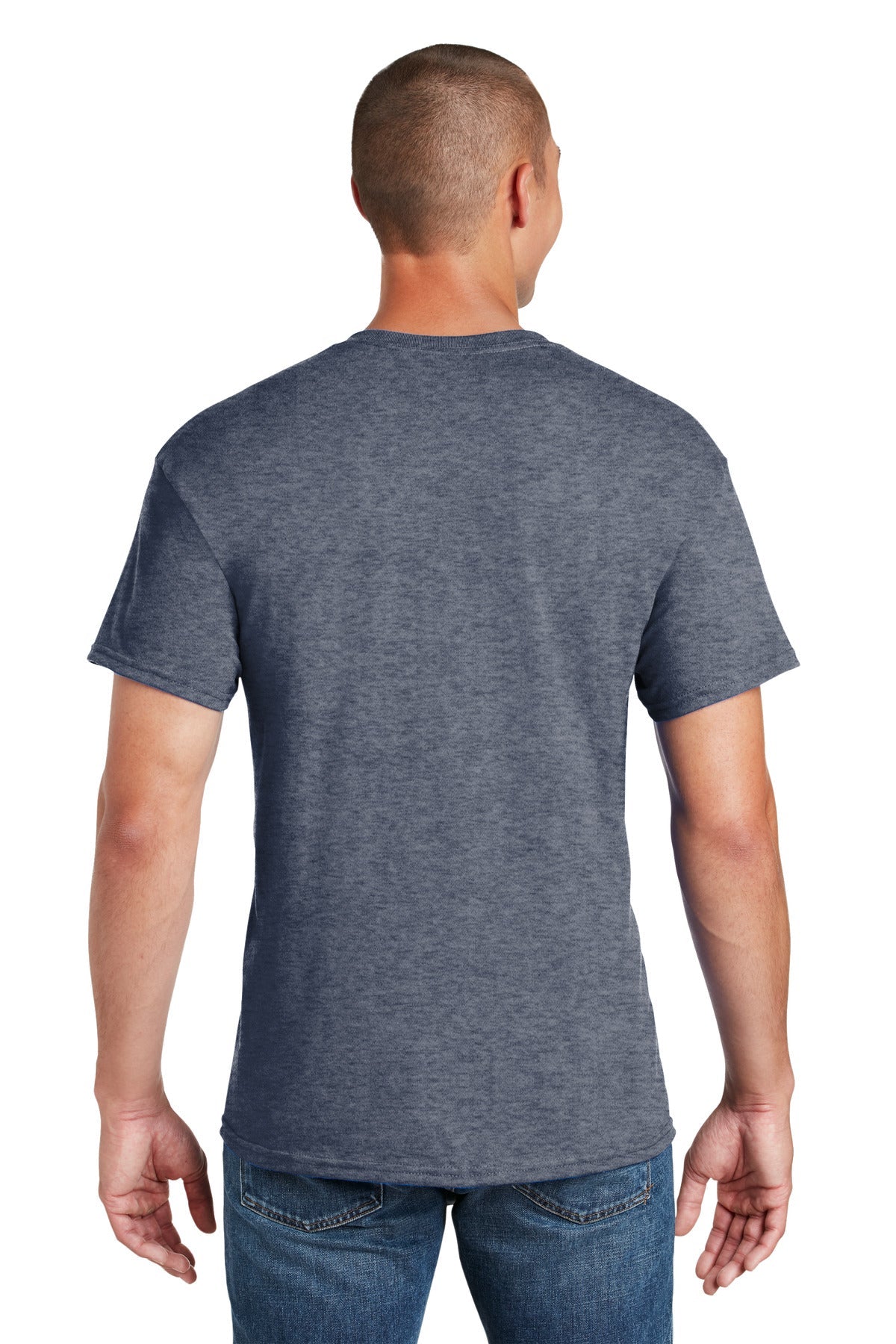 Gildan® - DryBlend® 50 Cotton/50 Poly T-Shirt. 8000 [Heather Sport Dark Navy] - DFW Impression