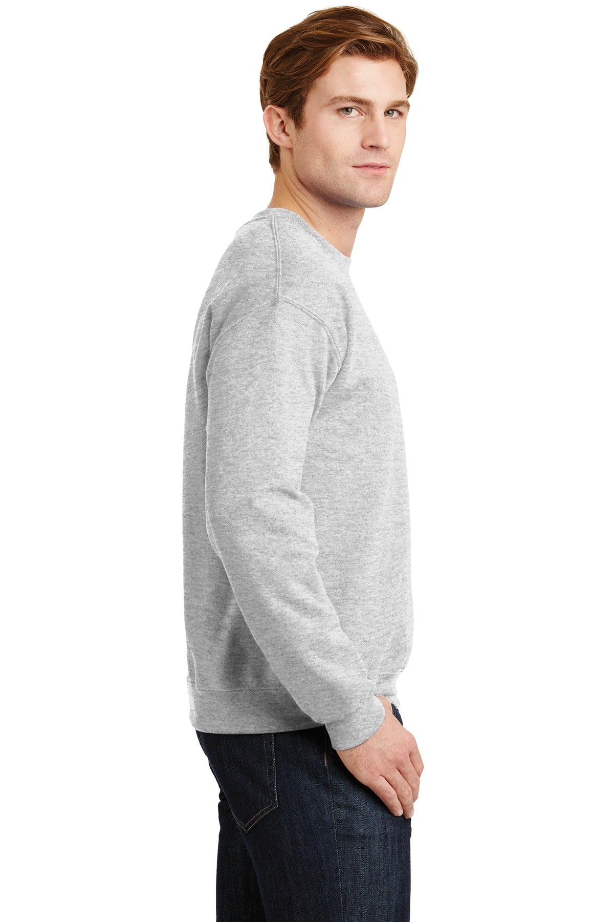 Gildan Heavy Blend Crewneck Sweatshirt. 18000 Ash DFW Impression