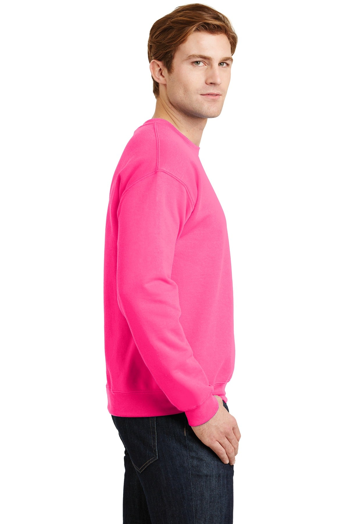 Gildan® - Heavy Blend™ Crewneck Sweatshirt. 18000 [Safety Pink] - DFW Impression