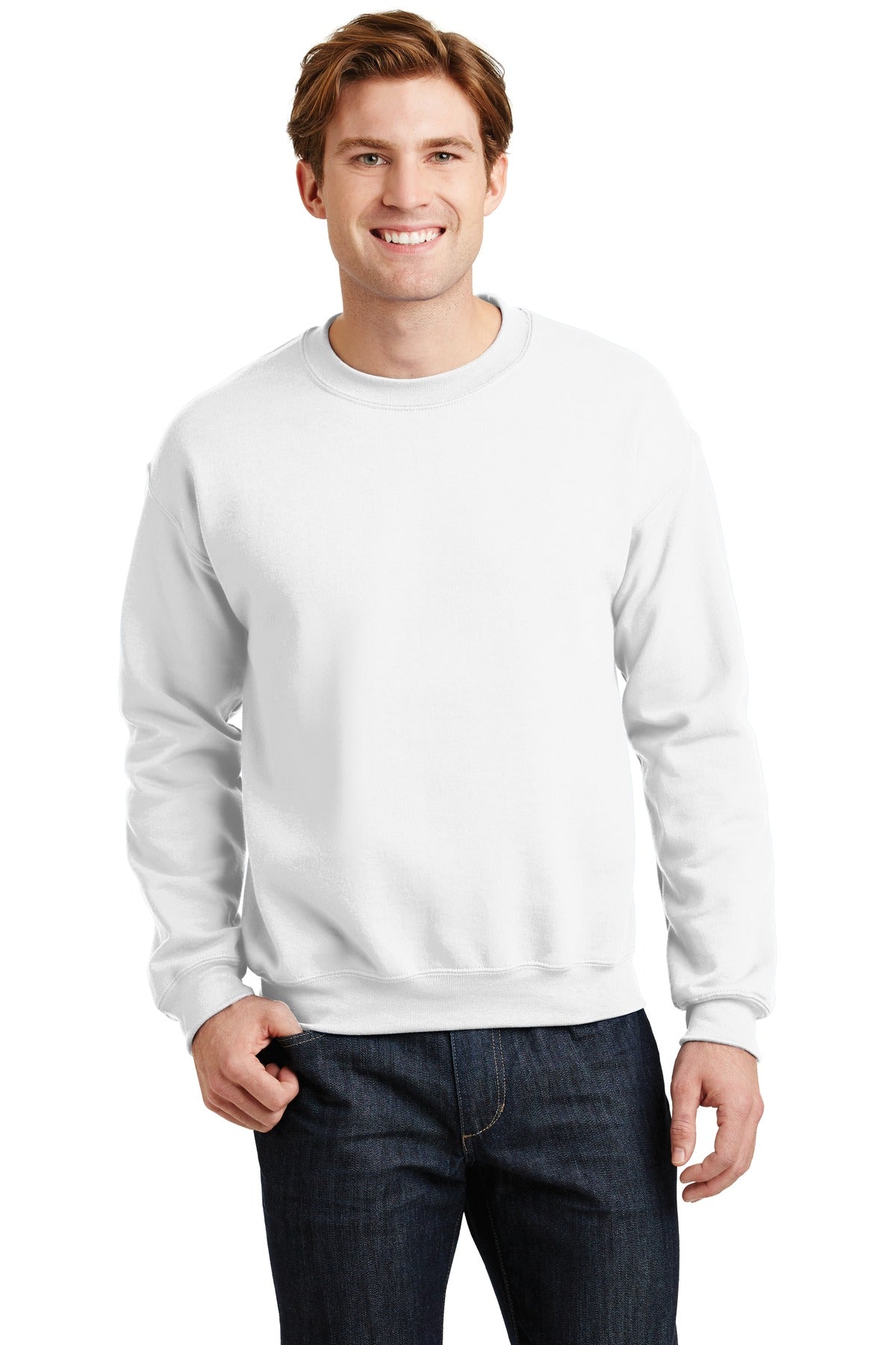 Gildan® - Heavy Blend™ Crewneck Sweatshirt. 18000 [White] - DFW Impression