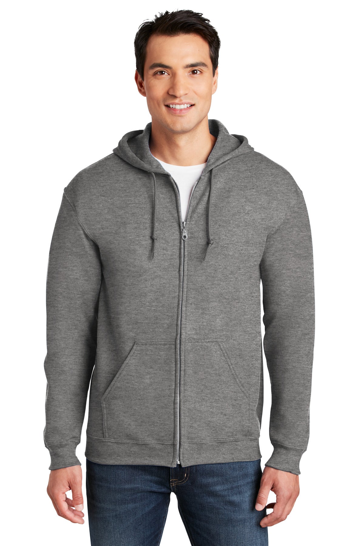 Gildan® - Heavy Blend™ Full-Zip Hooded Sweatshirt. 18600 [Graphite Hea ...