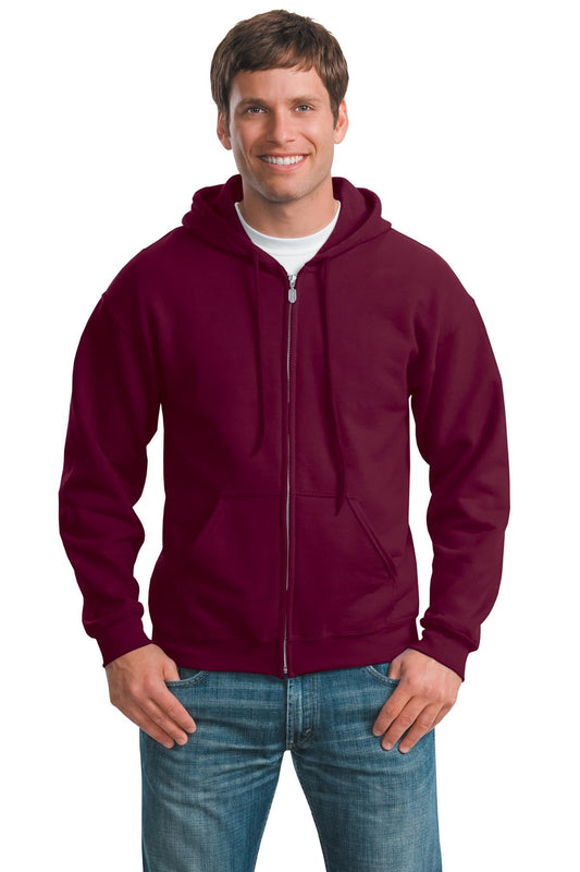 Gildan® - Heavy Blend™ Full-Zip Hooded Sweatshirt. 18600 [Maroon] - DFW Impression