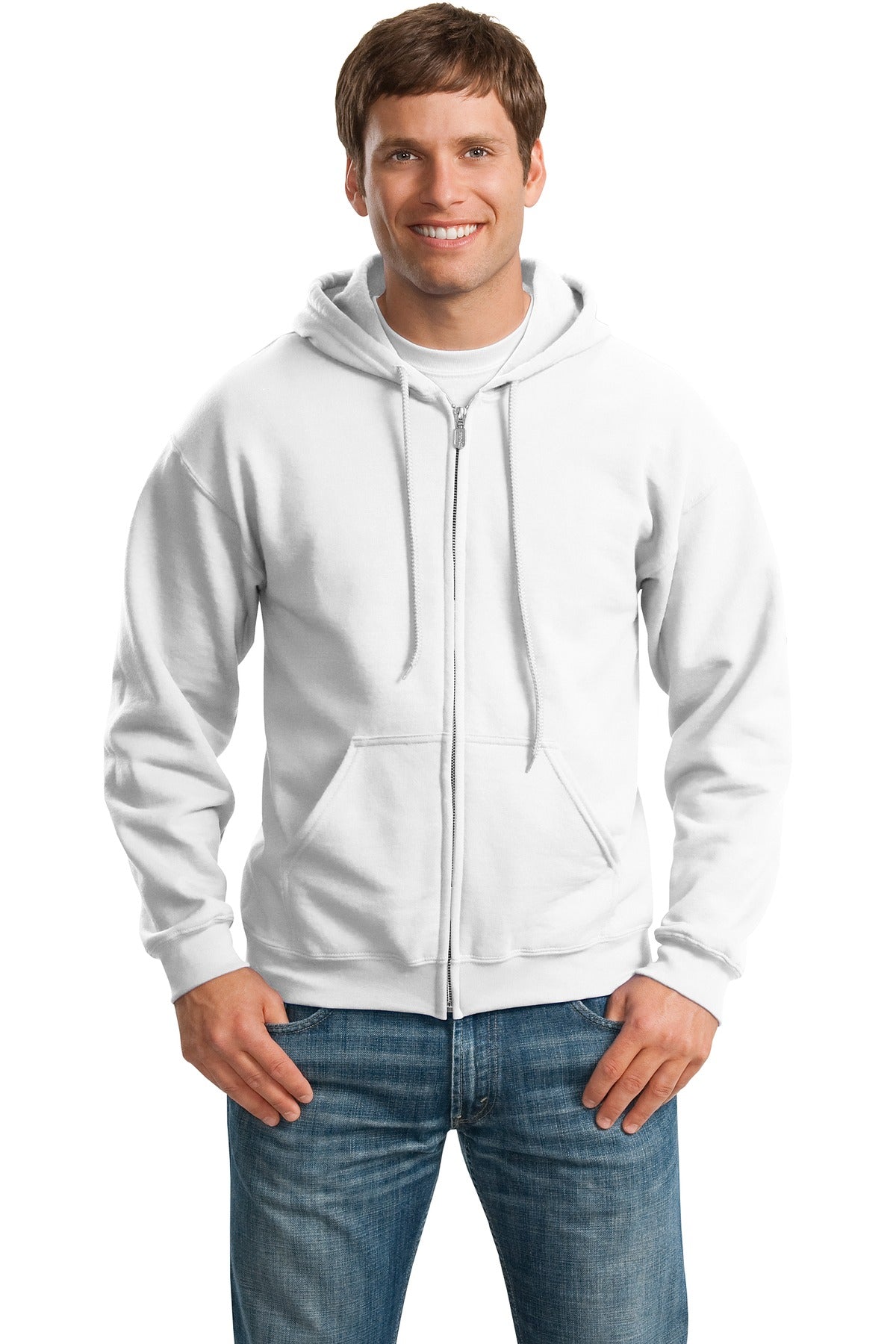Gildan® - Heavy Blend™ Full-Zip Hooded Sweatshirt. 18600 [White] - DFW Impression