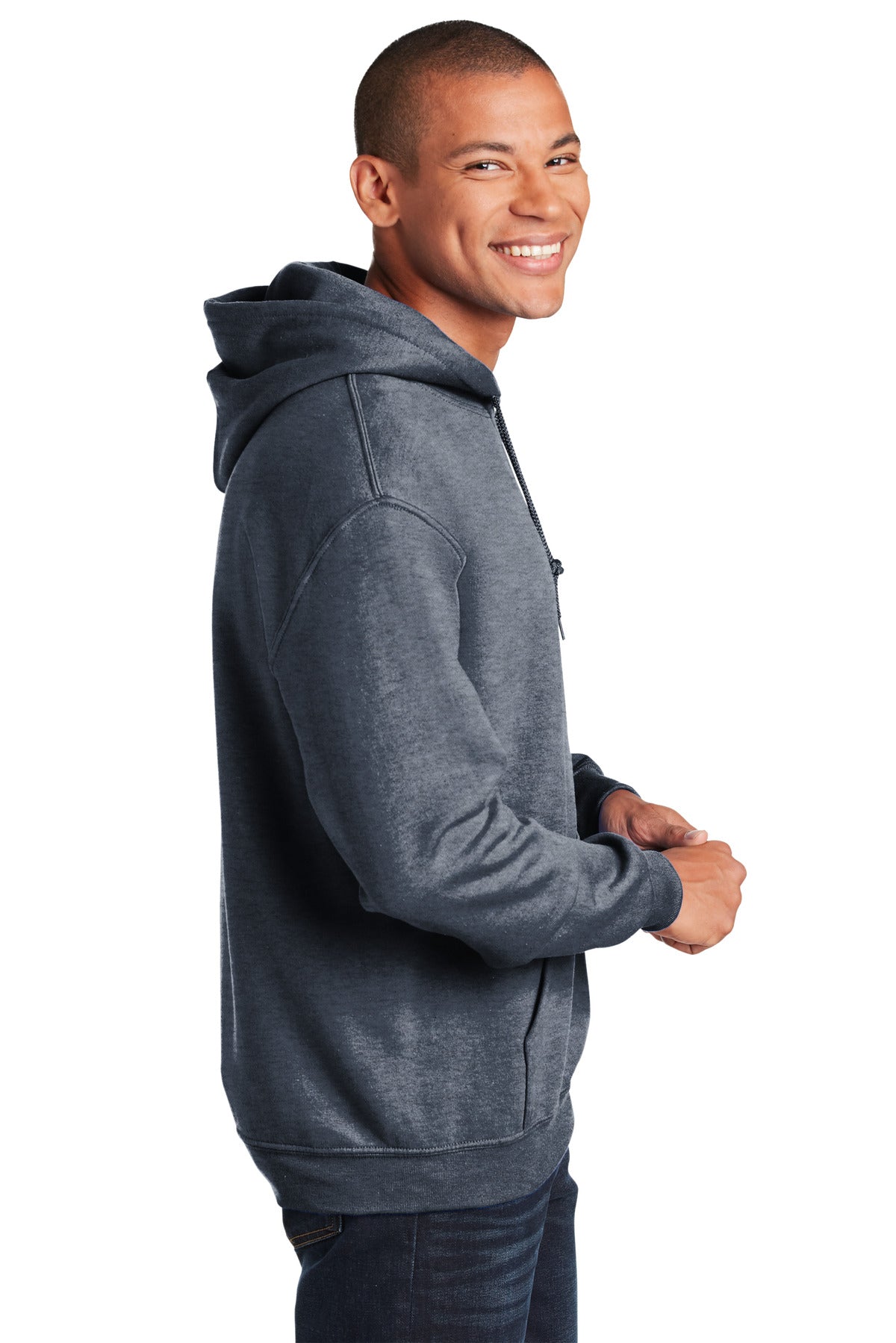 Gildan® - Heavy Blend™ Hooded Sweatshirt. 18500 [Heather Sport Dark Navy] - DFW Impression