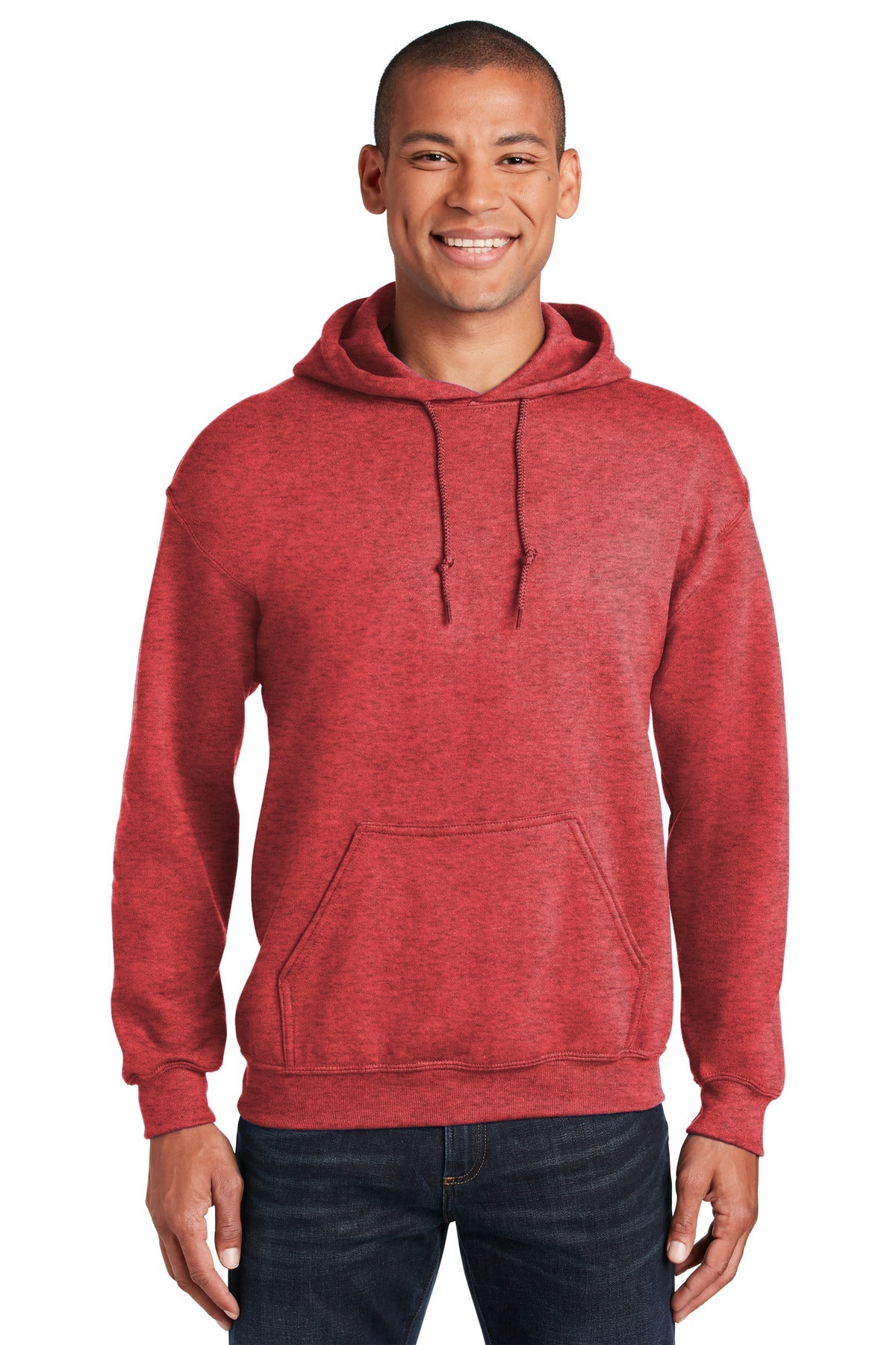Gildan® - Heavy Blend™ Hooded Sweatshirt. 18500 [Heather Sport Scarlet] - DFW Impression