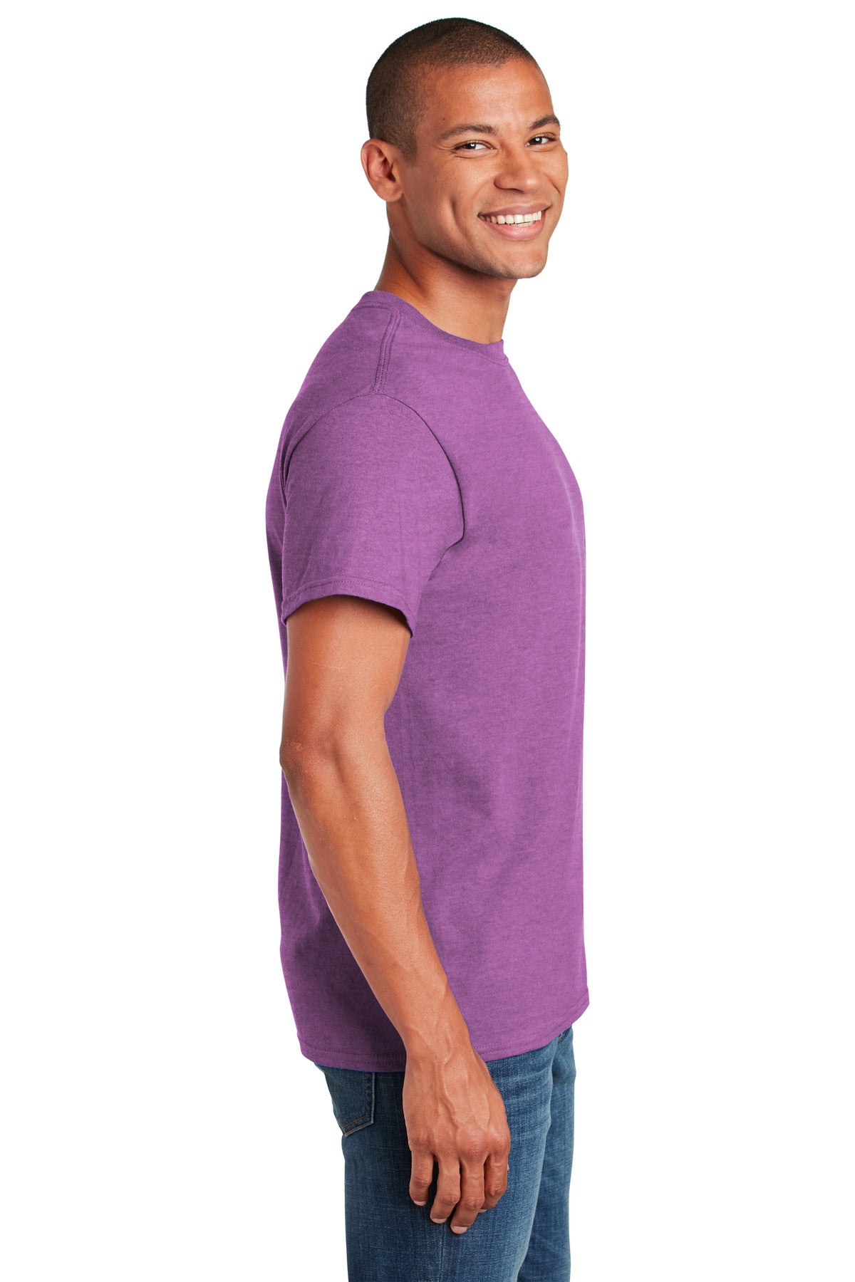 Gildan® - Heavy Cotton™ 100% Cotton T-Shirt. 5000 [Heather Radiant Orchid] - DFW Impression