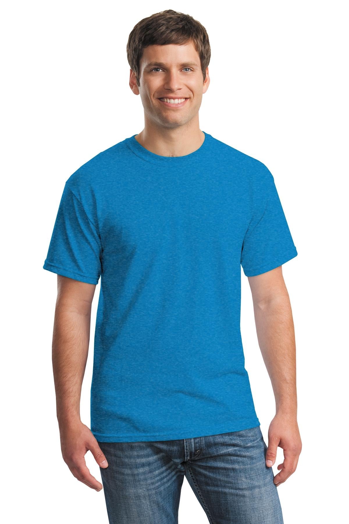 Gildan® - Heavy Cotton™ 100% Cotton T-Shirt. 5000 [Heather Sapphire] - DFW Impression