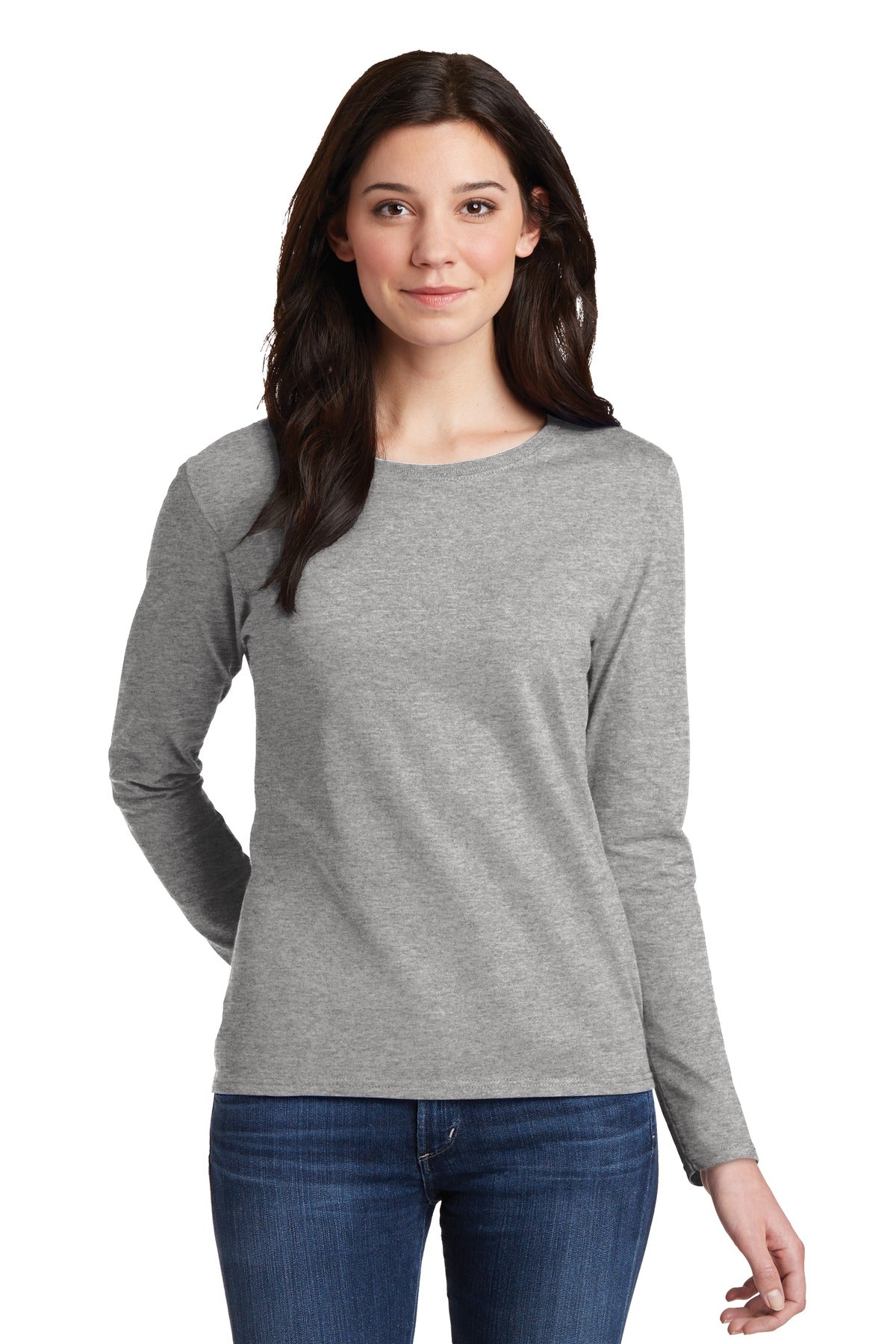 Gildan® Ladies Heavy Cotton™ 100% Cotton Long Sleeve T-Shirt. 5400L - DFW Impression