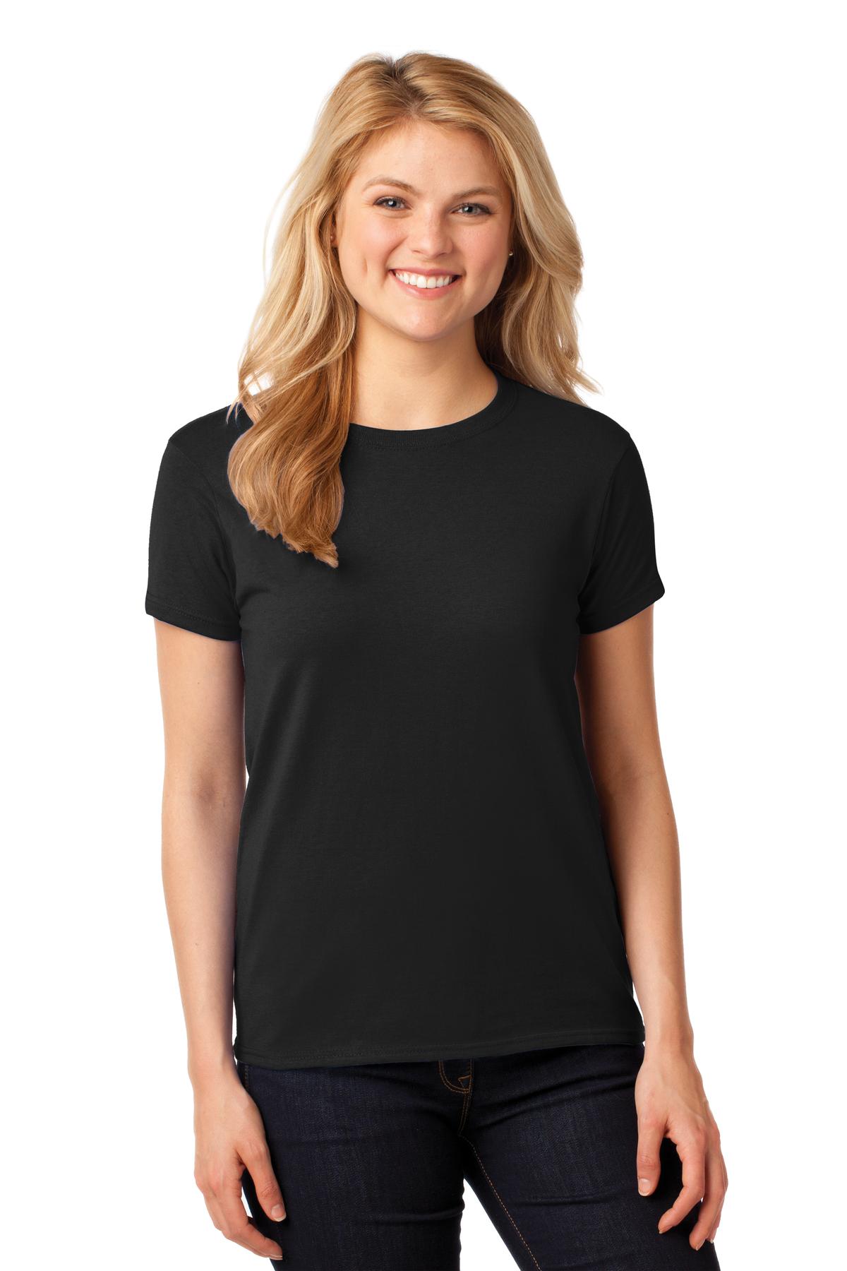 Gildan® Ladies Heavy Cotton™ 100% Cotton T-Shirt. 5000L [Black] - DFW Impression