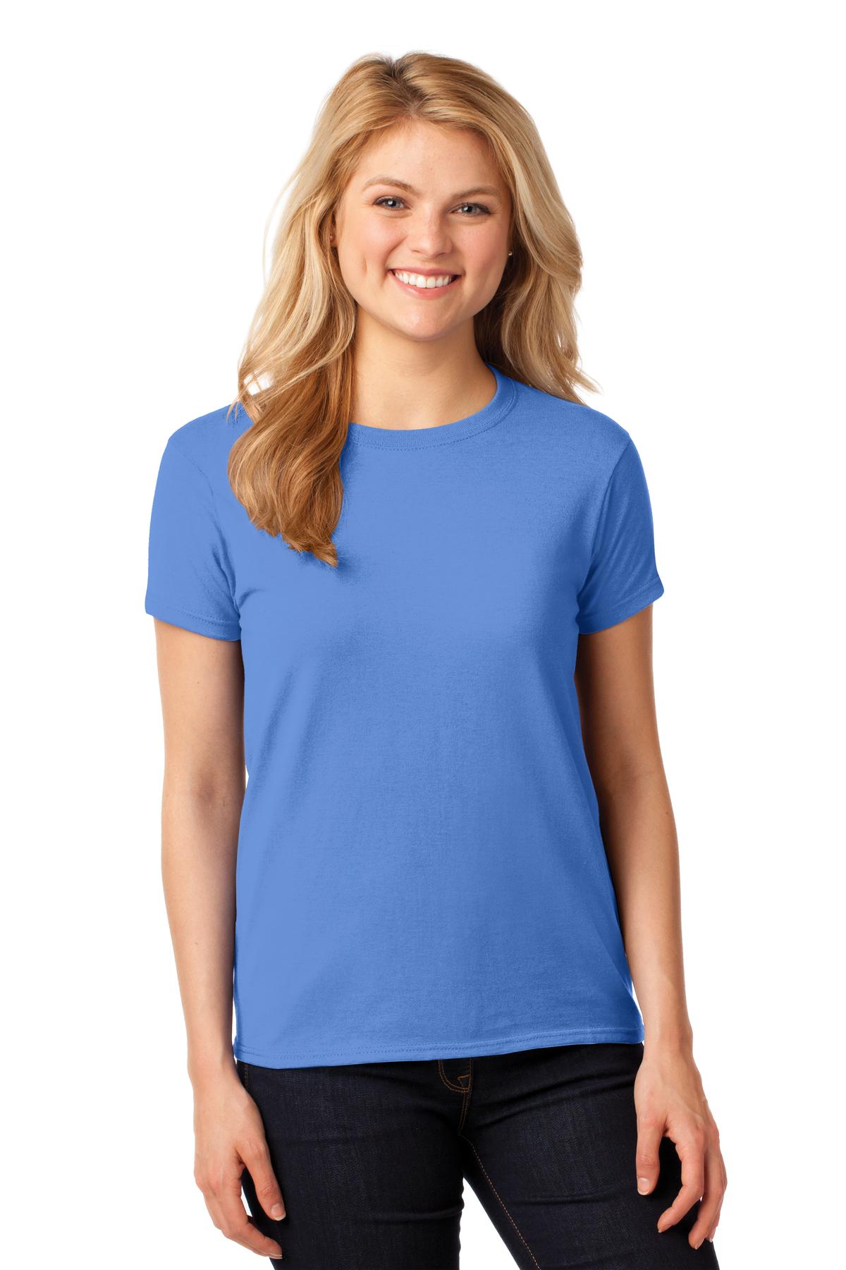 Gildan® Ladies Heavy Cotton™ 100% Cotton T-Shirt. 5000L [Carolina Blue] - DFW Impression