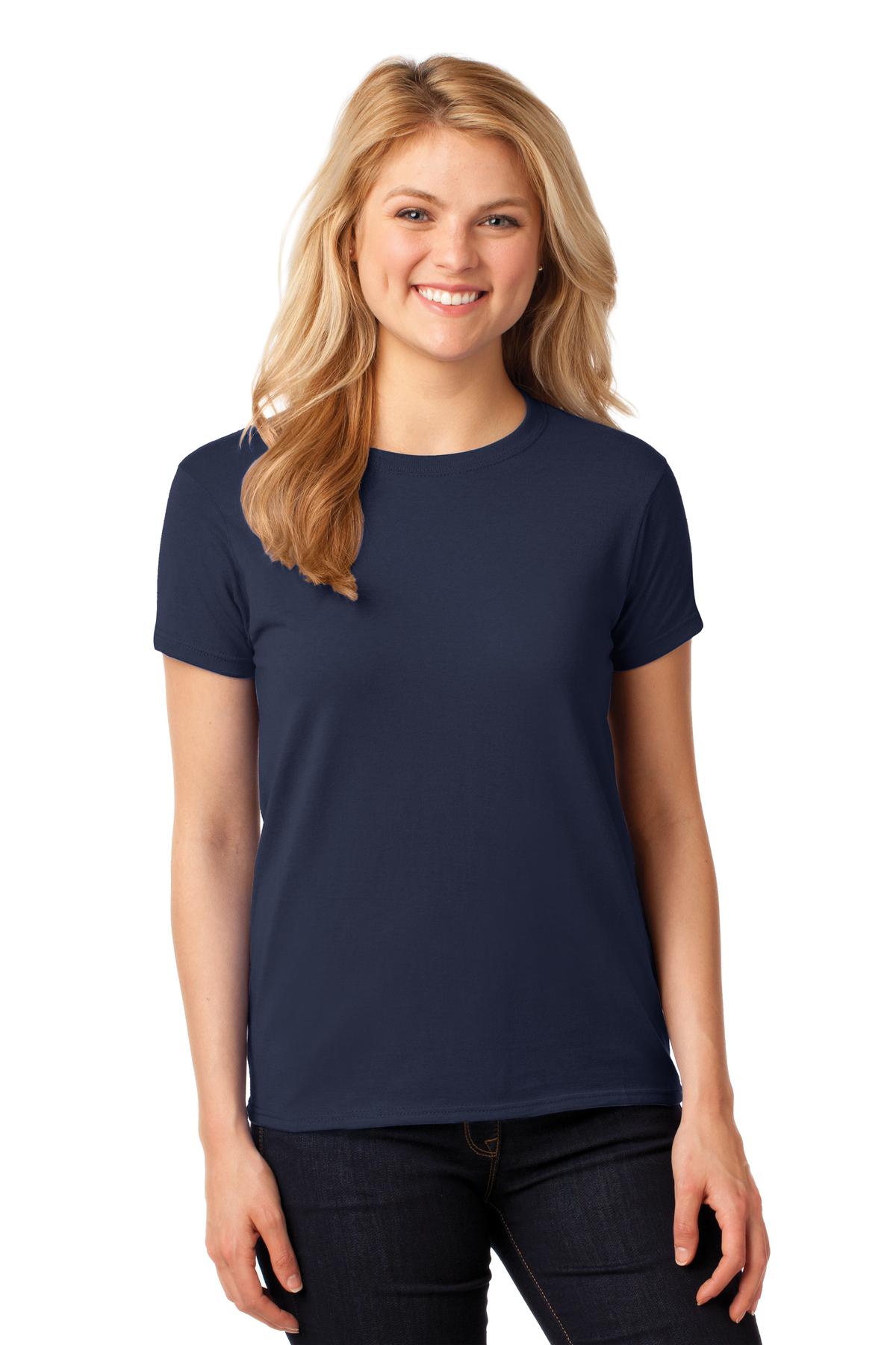 Gildan® Ladies Heavy Cotton™ 100% Cotton T-Shirt. 5000L [Navy] - DFW Impression