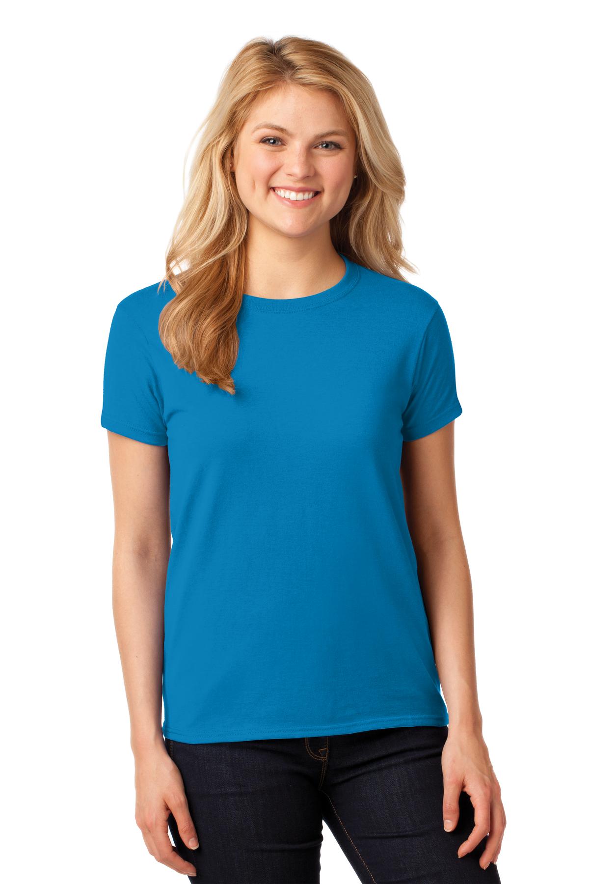 Gildan® Ladies Heavy Cotton™ 100% Cotton T-Shirt. 5000L [Sapphire] - DFW Impression