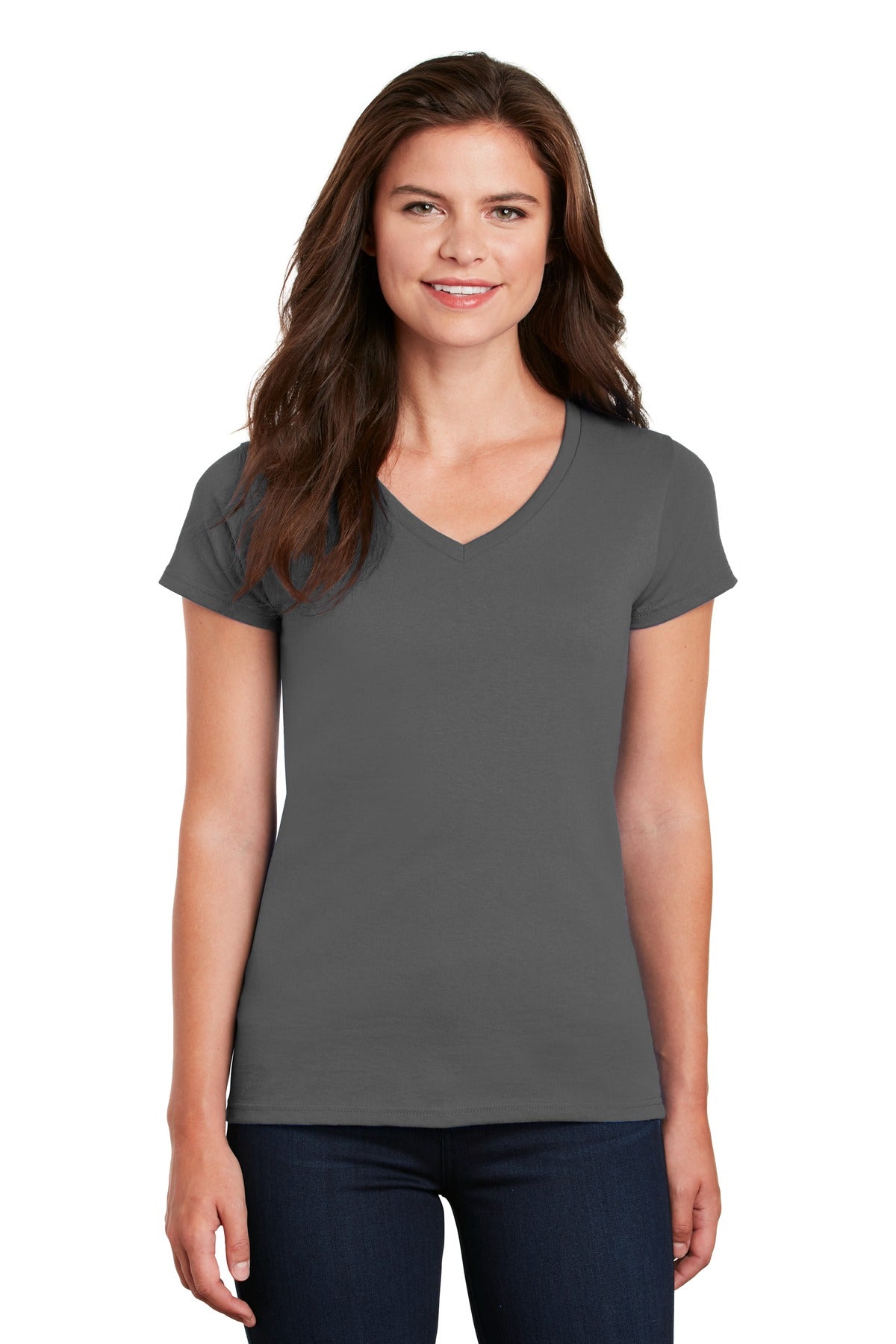 Gildan® Ladies Heavy Cotton™ 100% Cotton V-Neck T-Shirt. 5V00L - DFW Impression