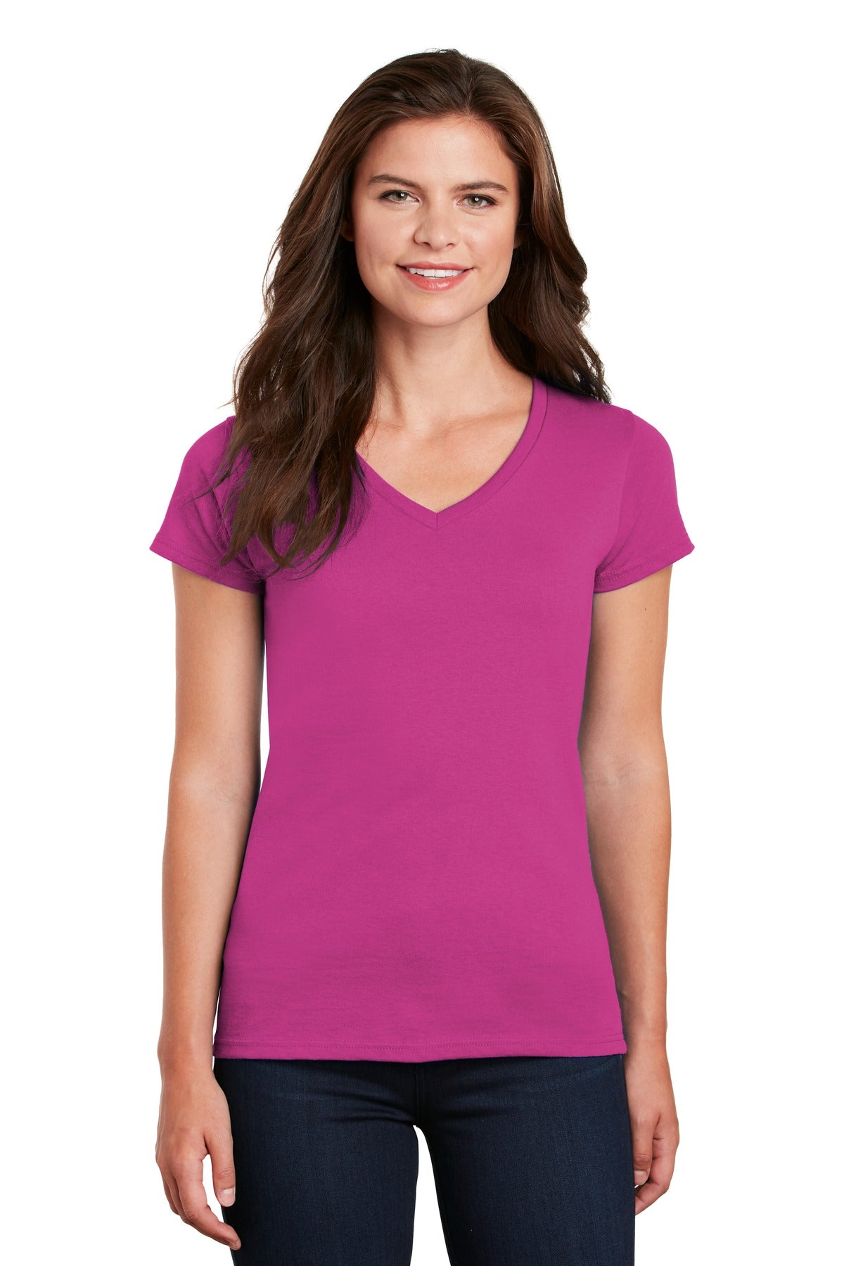 Gildan® Ladies Heavy Cotton™ 100% Cotton V-Neck T-Shirt. 5V00L - DFW Impression