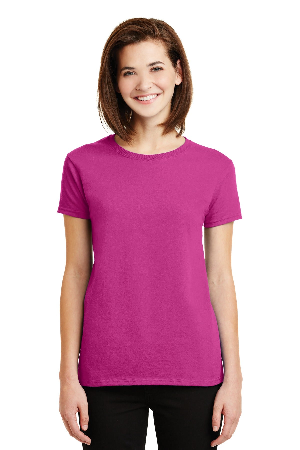Gildan® - Ladies Ultra Cotton® 100% US Cotton T-Shirt. 2000L [Heliconia] - DFW Impression