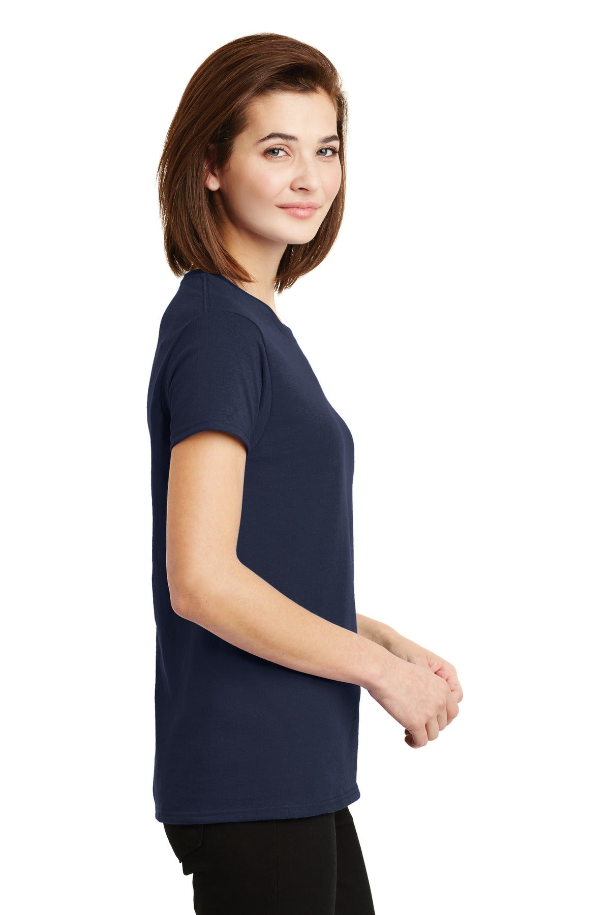 Gildan® - Ladies Ultra Cotton® 100% US Cotton T-Shirt. 2000L [Navy] - DFW Impression