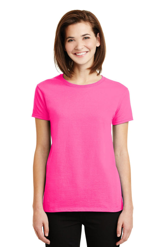 Gildan® - Ladies Ultra Cotton® 100% US Cotton T-Shirt. 2000L [Safety Pink] - DFW Impression