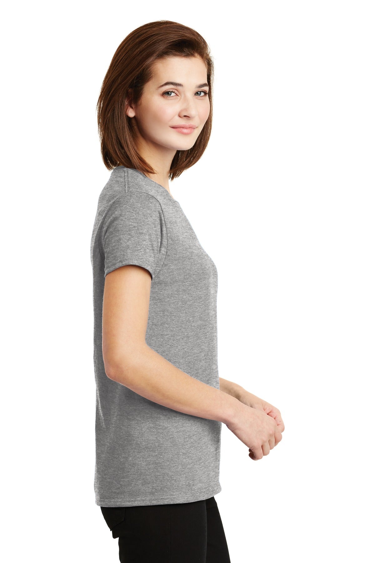 Gildan® - Ladies Ultra Cotton® 100% US Cotton T-Shirt. 2000L [Sport Grey] - DFW Impression