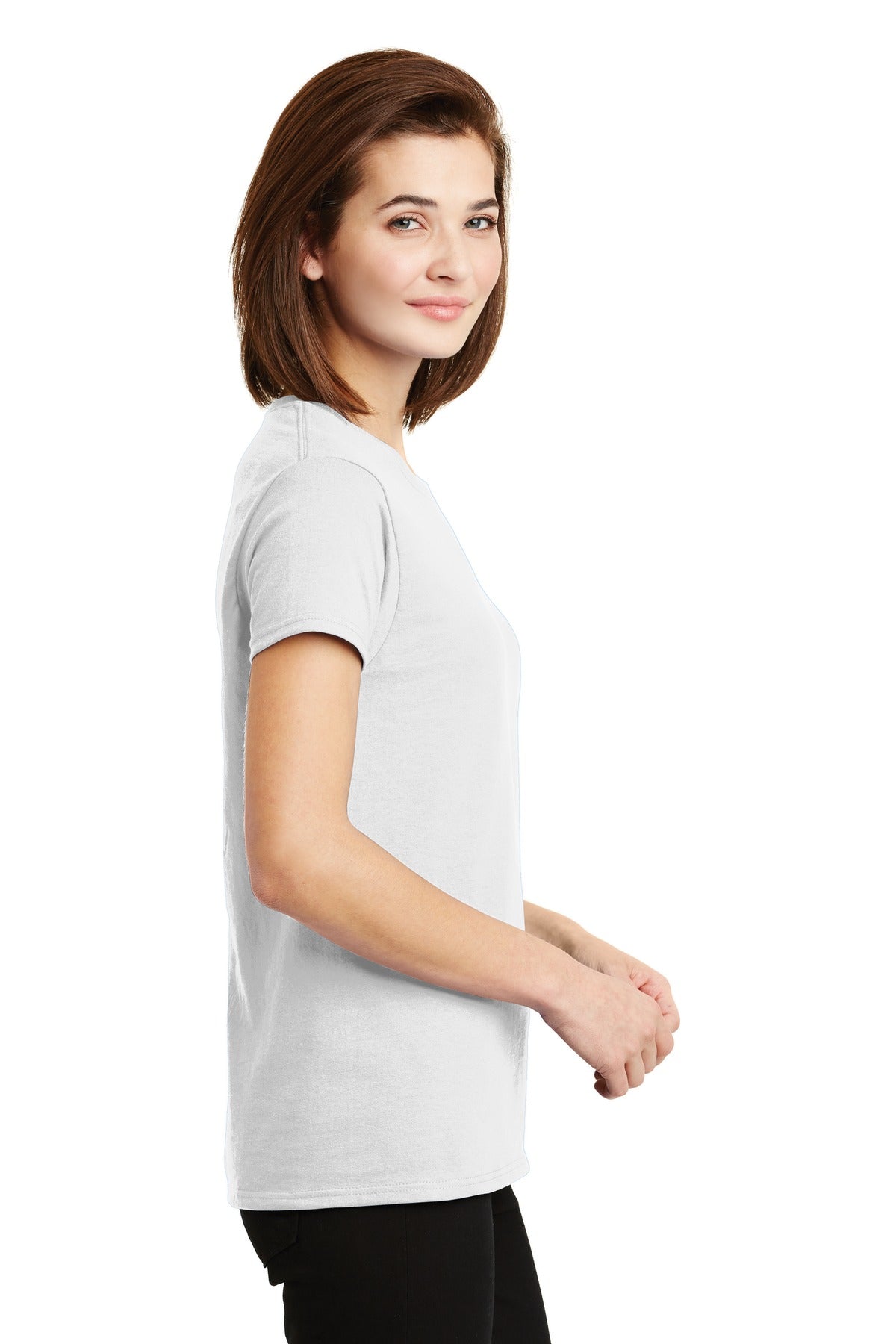 Gildan® - Ladies Ultra Cotton® 100% US Cotton T-Shirt. 2000L [White] - DFW Impression
