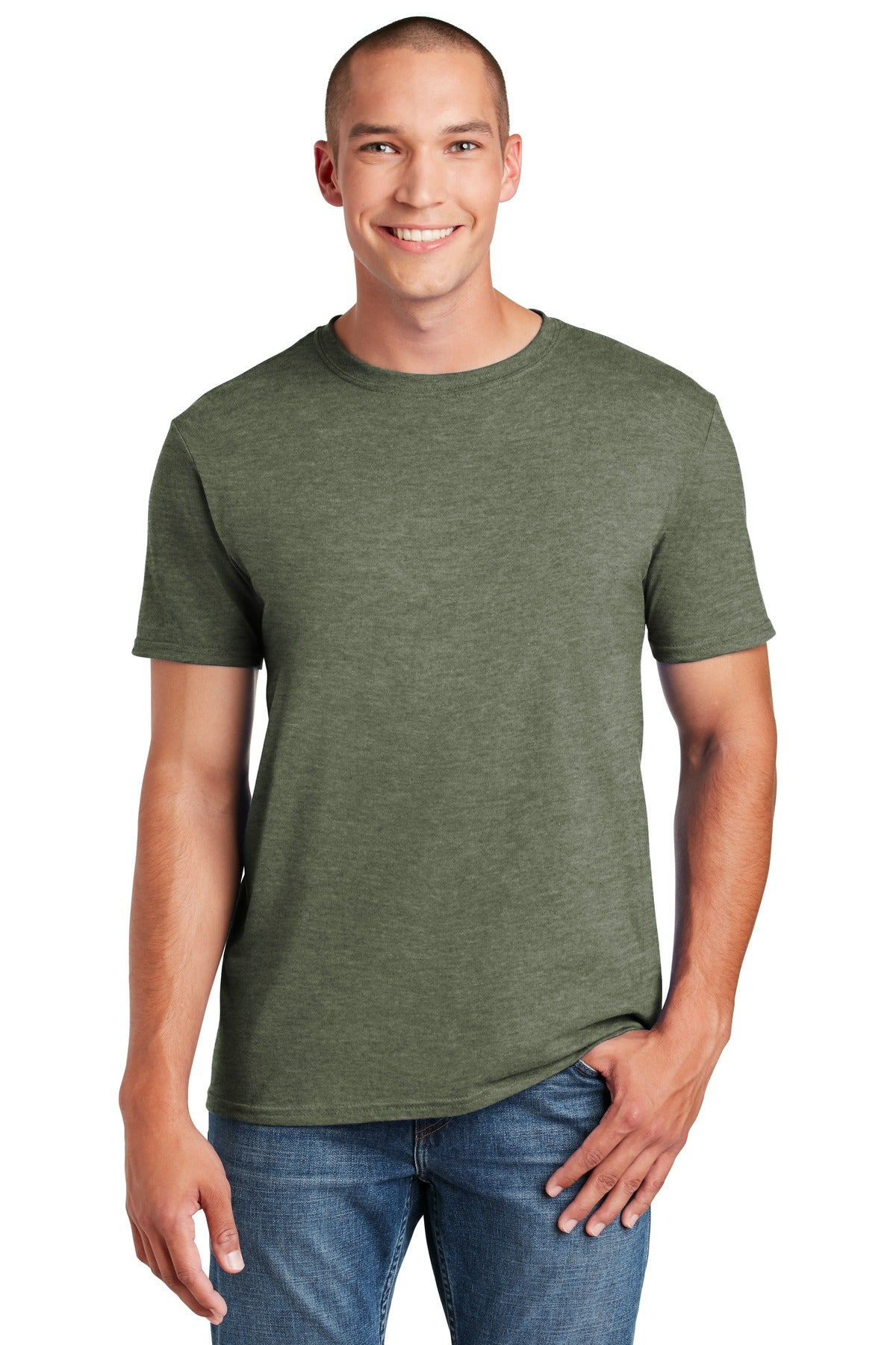 Gildan Softstyle® T-Shirt. 64000 [Heather Military Green] - DFW Impression