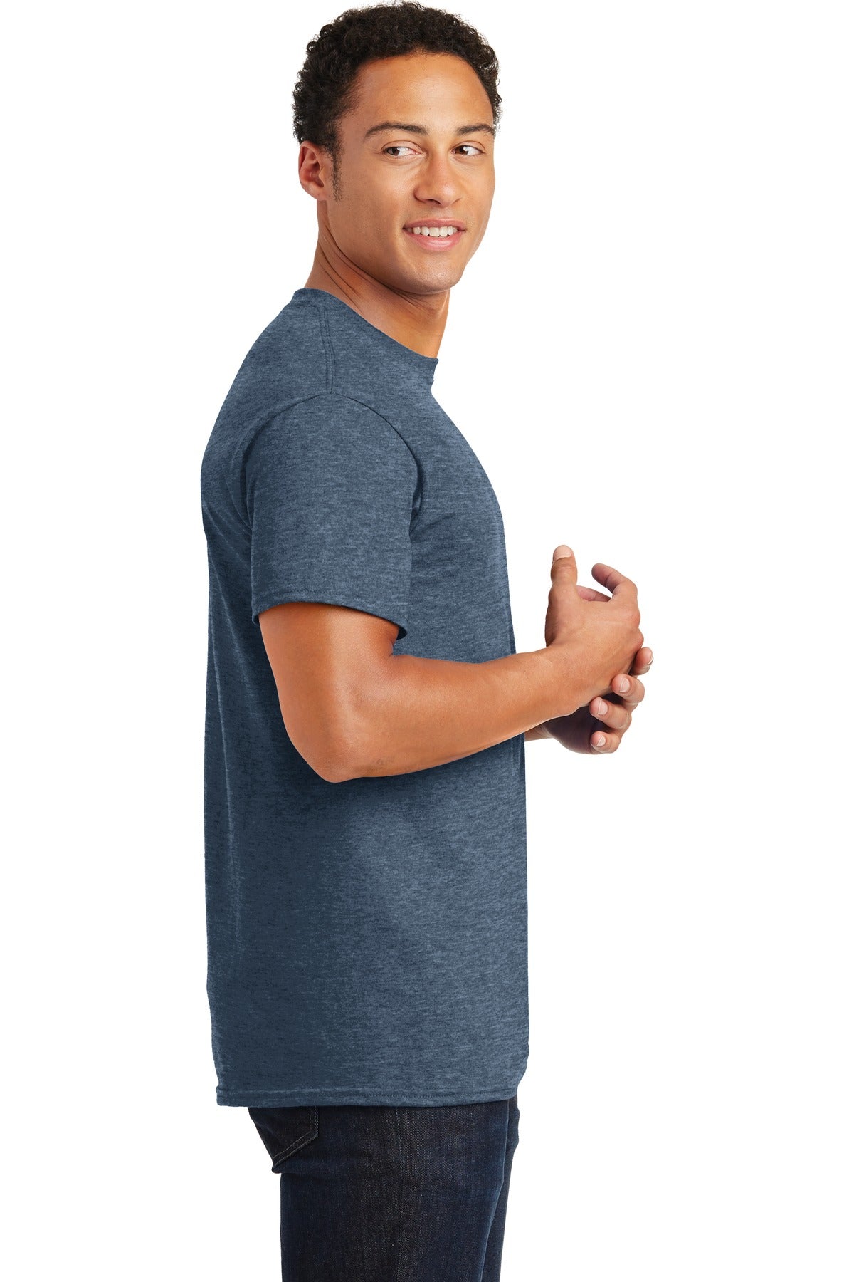 Gildan® - Ultra Cotton® 100% US Cotton T-Shirt. 2000 [Heathered Indigo] - DFW Impression