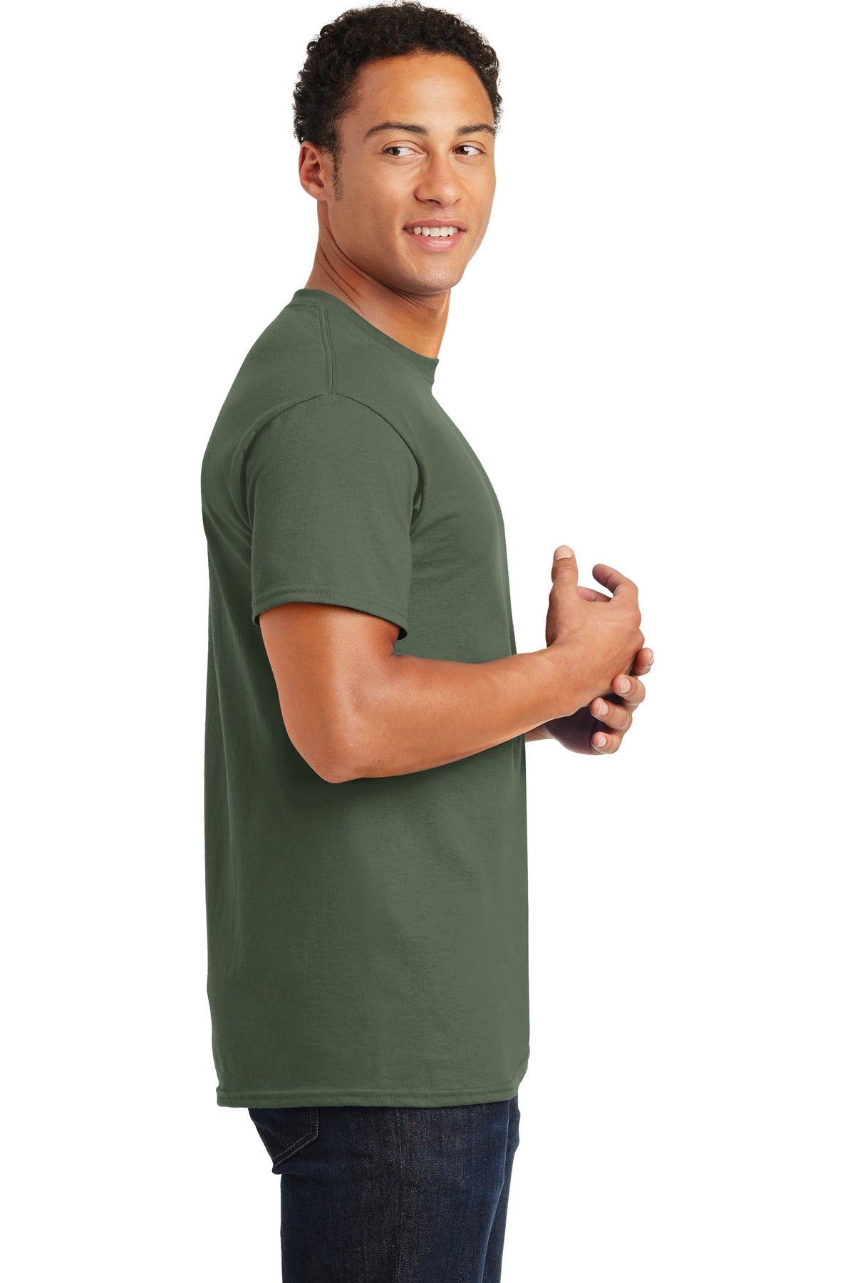 Gildan® - Ultra Cotton® 100% US Cotton T-Shirt. 2000 [Military Green] - DFW Impression